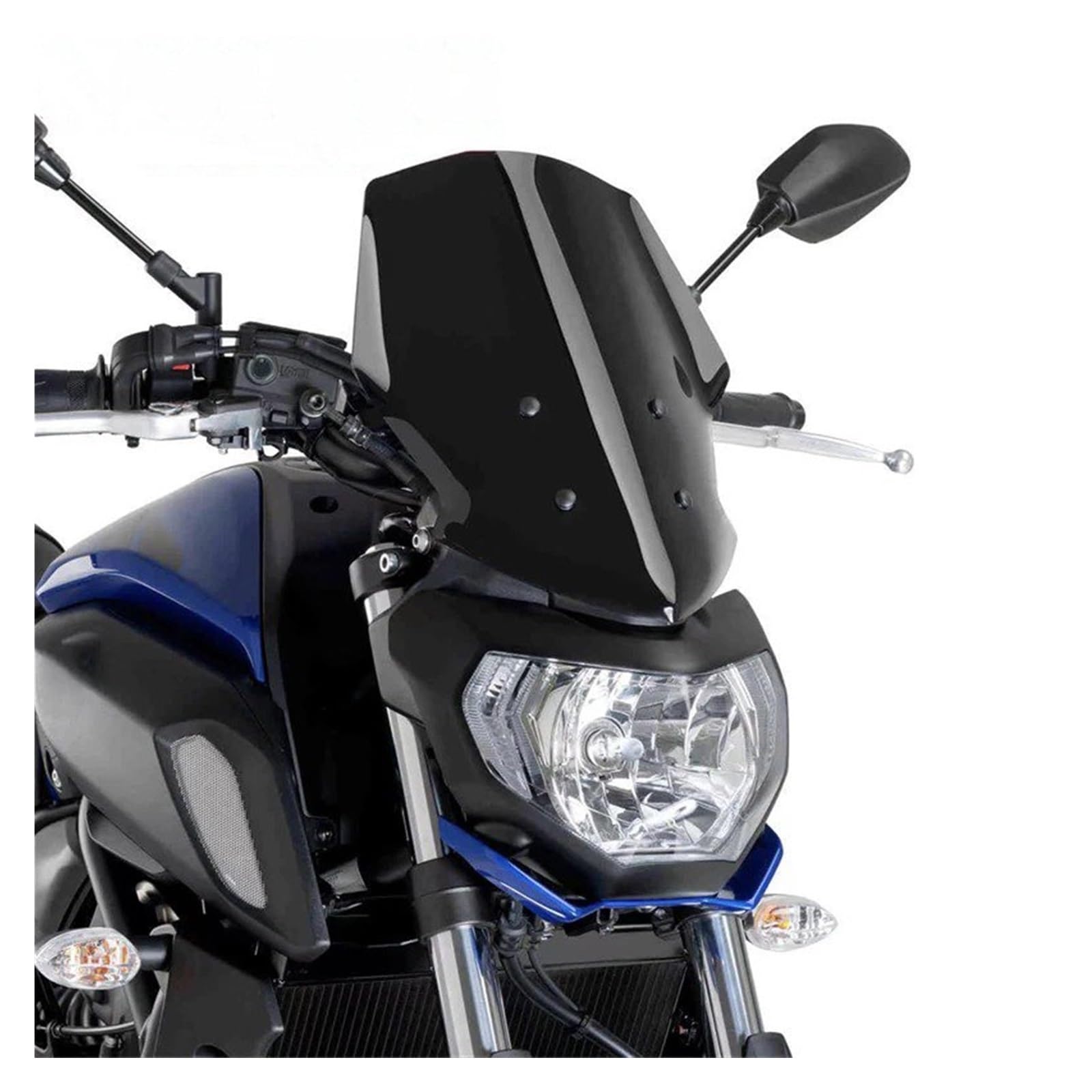 Windschild Motorrad Für FZ07 Für MT-07 Für MT07 2018 2019 2020 Motorrad Windschutzscheibe Windschutzscheibe Deflektor Spoiler Deflektor Windschutzscheibe(Black) von BTHMGBAE