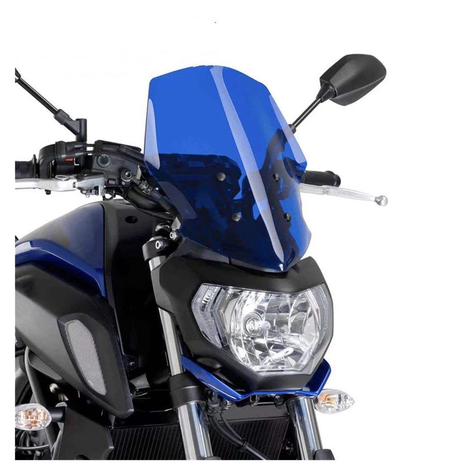 Windschild Motorrad Für FZ07 Für MT-07 Für MT07 2018 2019 2020 Motorrad Windschutzscheibe Windschutzscheibe Deflektor Spoiler Deflektor Windschutzscheibe(Blue) von BTHMGBAE