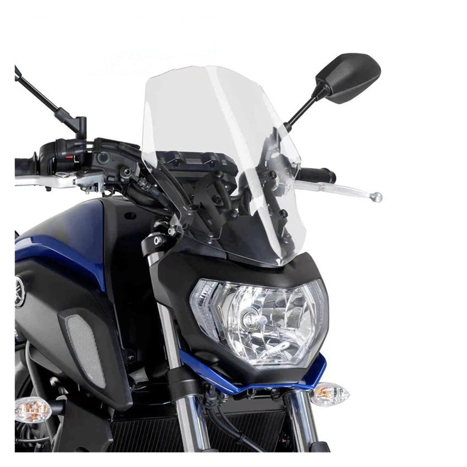 Windschild Motorrad Für FZ07 Für MT-07 Für MT07 2018 2019 2020 Motorrad Windschutzscheibe Windschutzscheibe Deflektor Spoiler Deflektor Windschutzscheibe(Clear) von BTHMGBAE