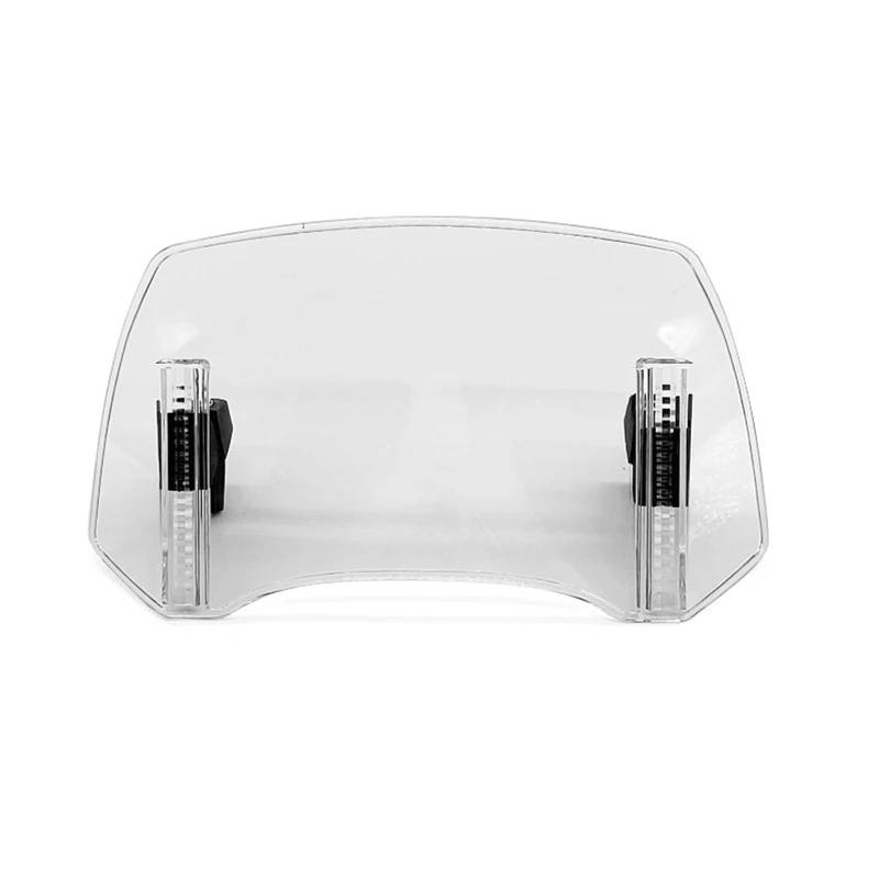 Windschild Motorrad Für Kawasaki Für Suzuki Universal Motorrad Windschutzscheibenverlängerung Einstellbarer Spoiler Clamp-On Windschutzscheibenabweiser Deflektor Windschutzscheibe(Transparent) von BTHMGBAE