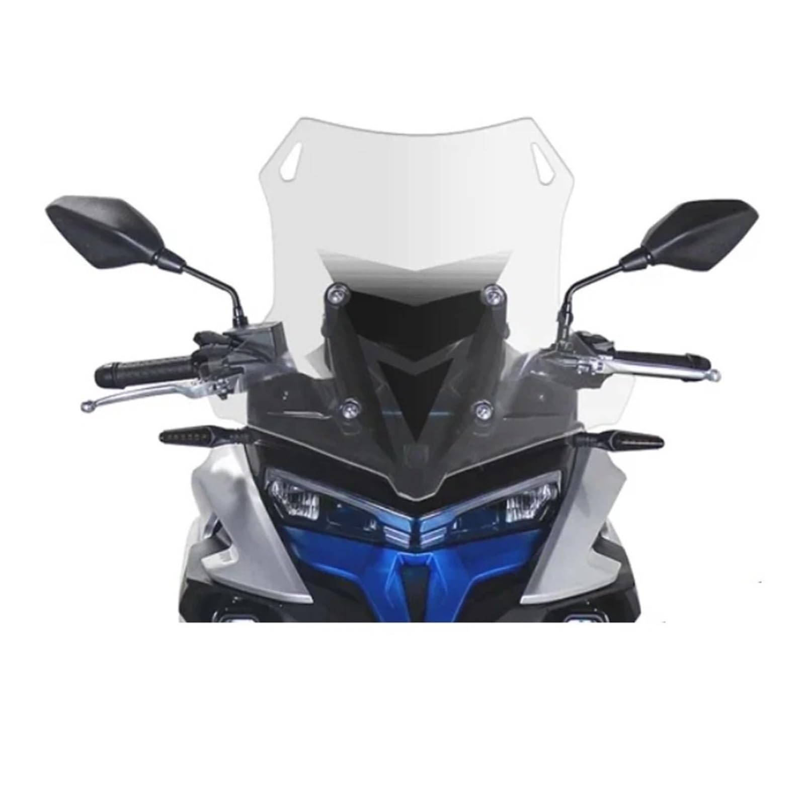 Windschild Motorrad Für Loncin Für VOGE 525DSX DS 525X 525 DSX Für DS525X DS525 2022 2023 Motorrad Frontscheibe Zubehör Windschutz Windschutz Deflektor Windschutzscheibe(Transparent 10CM) von BTHMGBAE