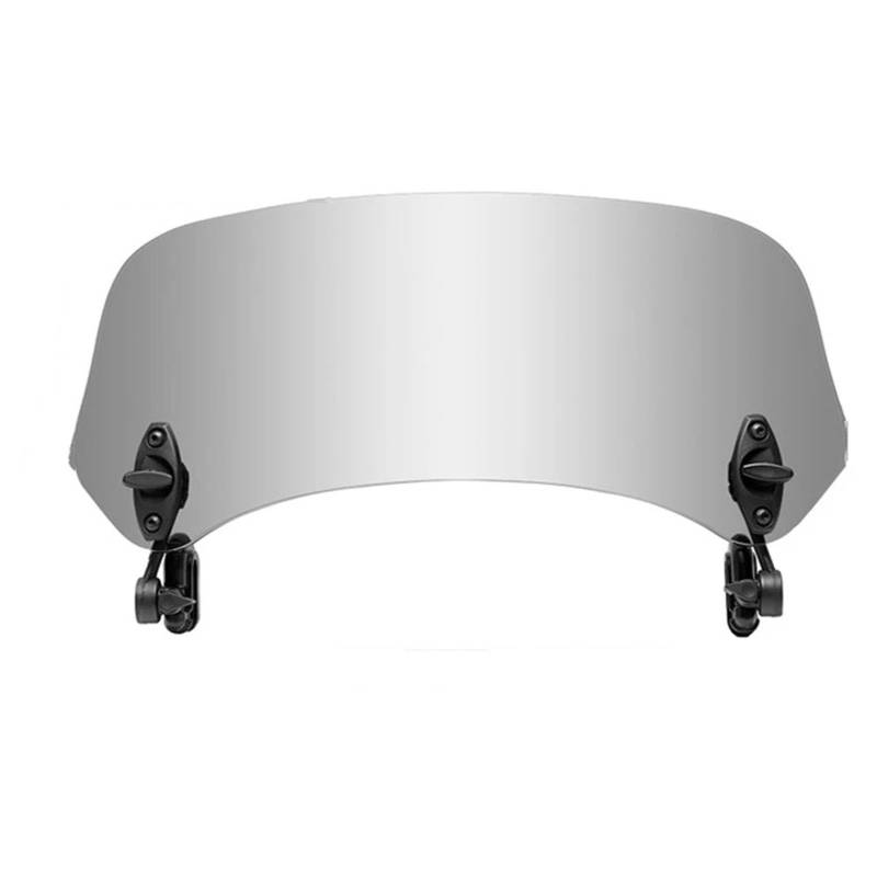 Windschild Motorrad Für R1200GS F800GS Motorrad Windschutzscheibe Clamp-On Variable Universal Windschutzscheibe Spoiler Verlängerung Deflektor Windschutzscheibe(Large Grey) von BTHMGBAE