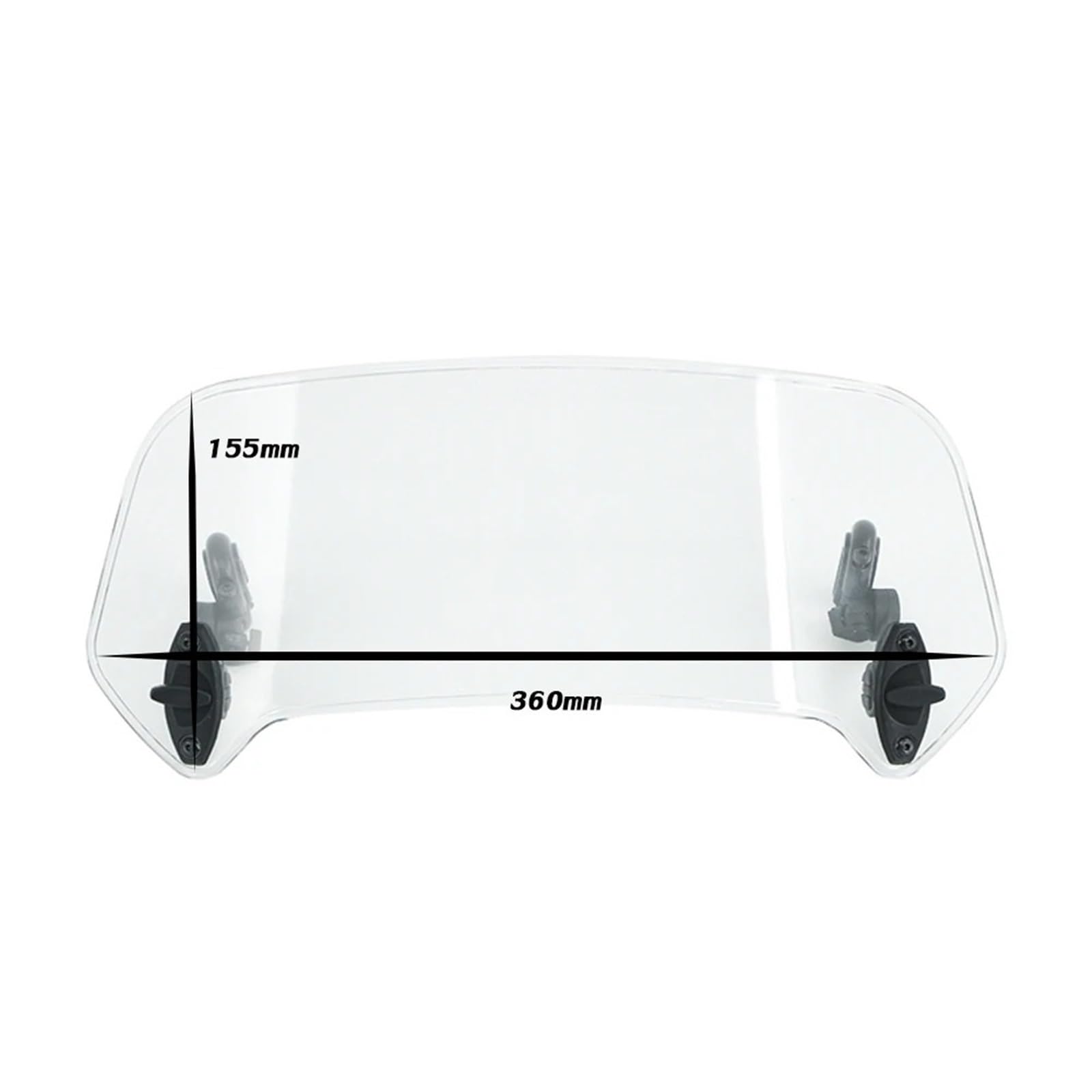 Windschild Motorrad Für R1200GS Für Kawasaki Motorrad Einstellbare Windschutz Windabweiser Spoiler Verlängerung Windschutzscheibe Deflektor Windschutzscheibe(Large Clear) von BTHMGBAE