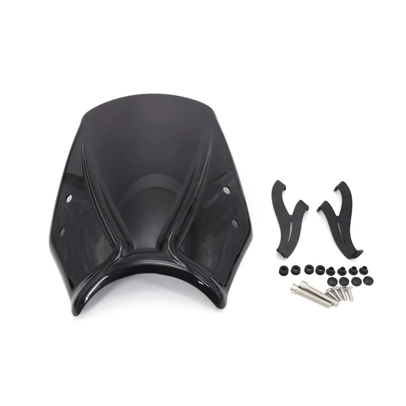 Windschild Motorrad Für Trident Für Trident 660 Für Trident660 2021 2022 Motorrad Windschutzscheibe Zubehör Windschutzscheibe Schallwand Luft Windabweiser Deflektor Windschutzscheibe(Black) von BTHMGBAE