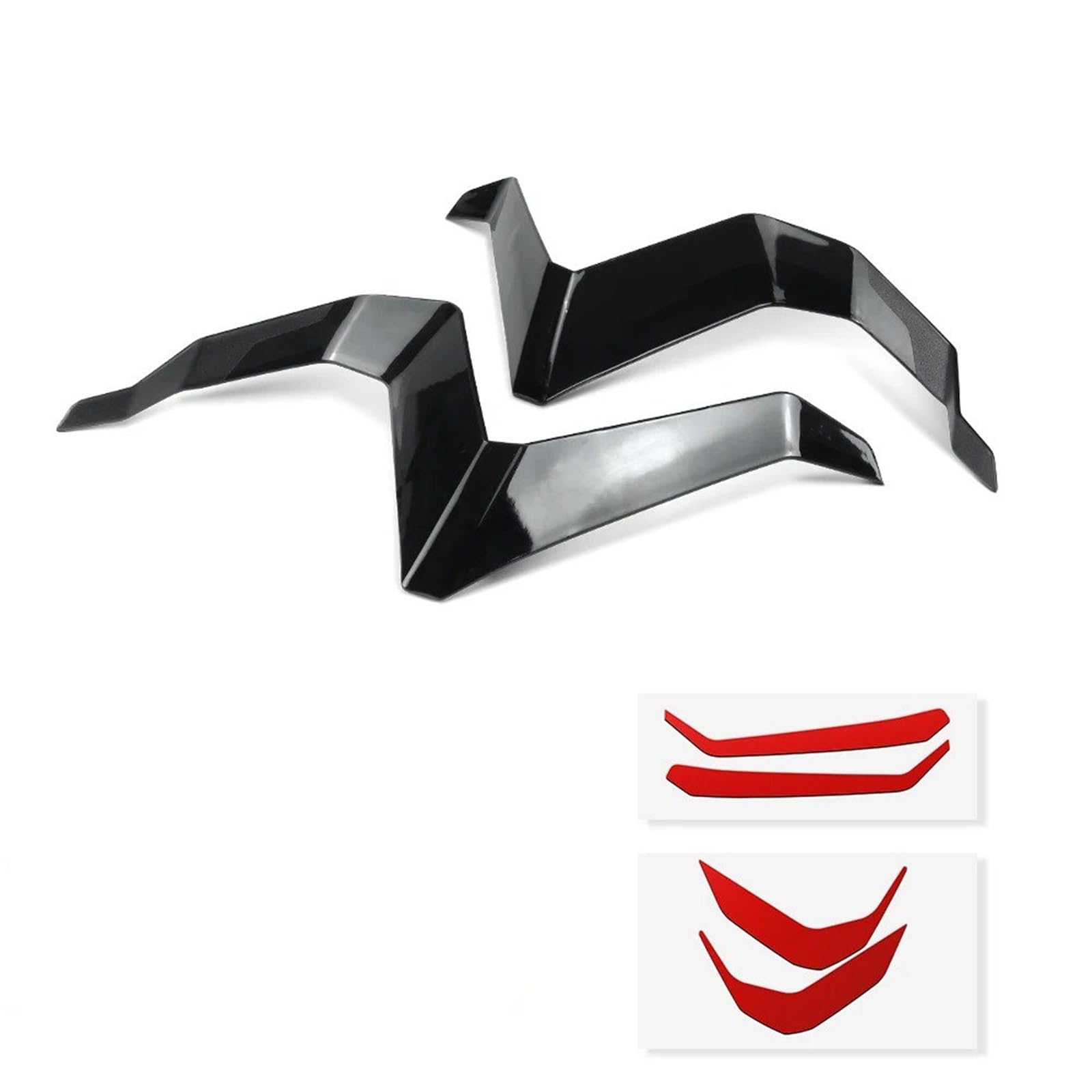 Windschild Motorrad Für X-ADV 750 Für XADV 750 2021-2024 Motorradzubehör Luftabweiser Beinverkleidung Windabweiser Seitenwindschutzscheibe Deflektor Windschutzscheibe(Bright Black) von BTHMGBAE