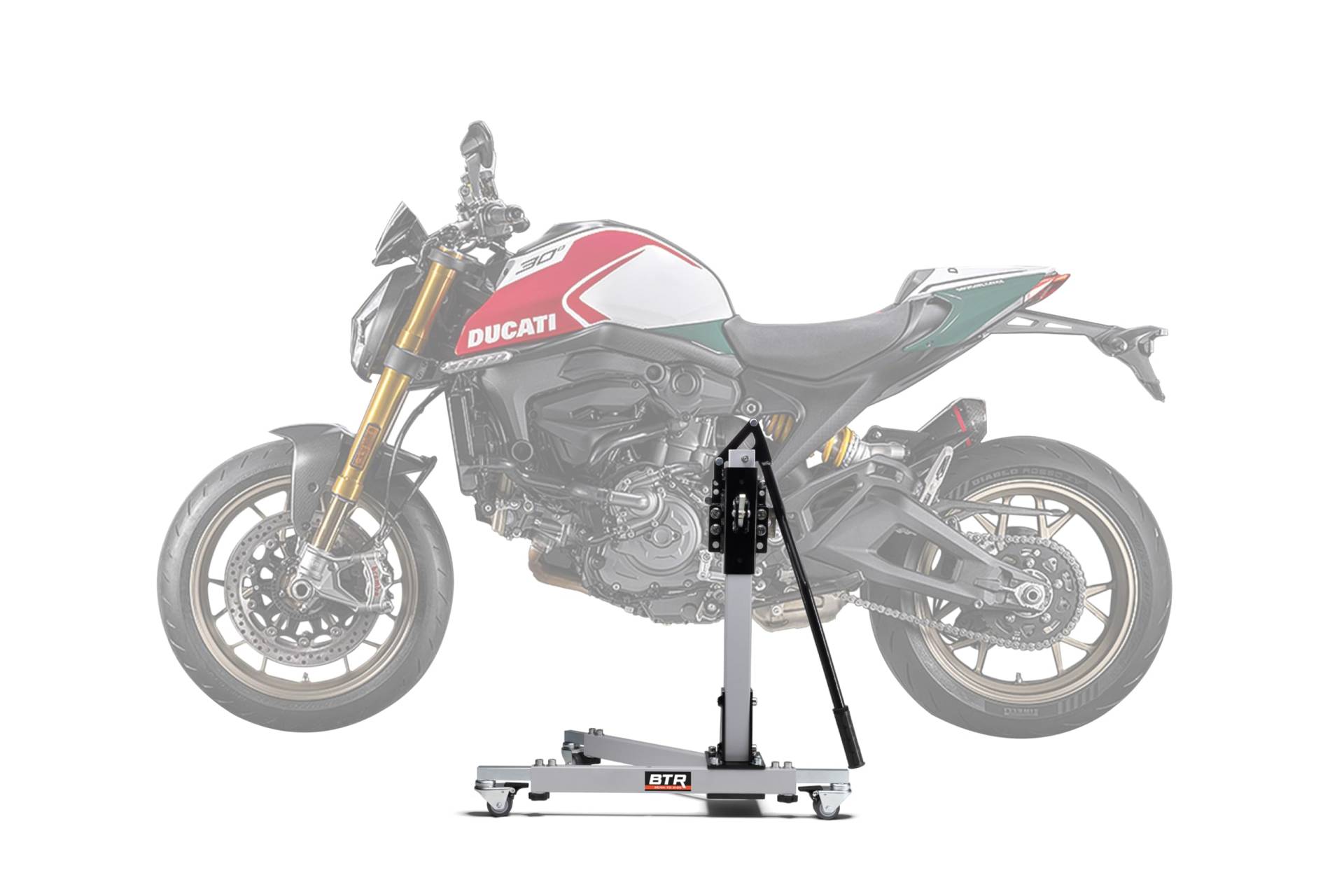 Zentralständer EVOLIFT® für Ducati Monster 30° Anniversario 23 Shadow Edition (Grundfarbe: Grau) von BTR Born to Ride