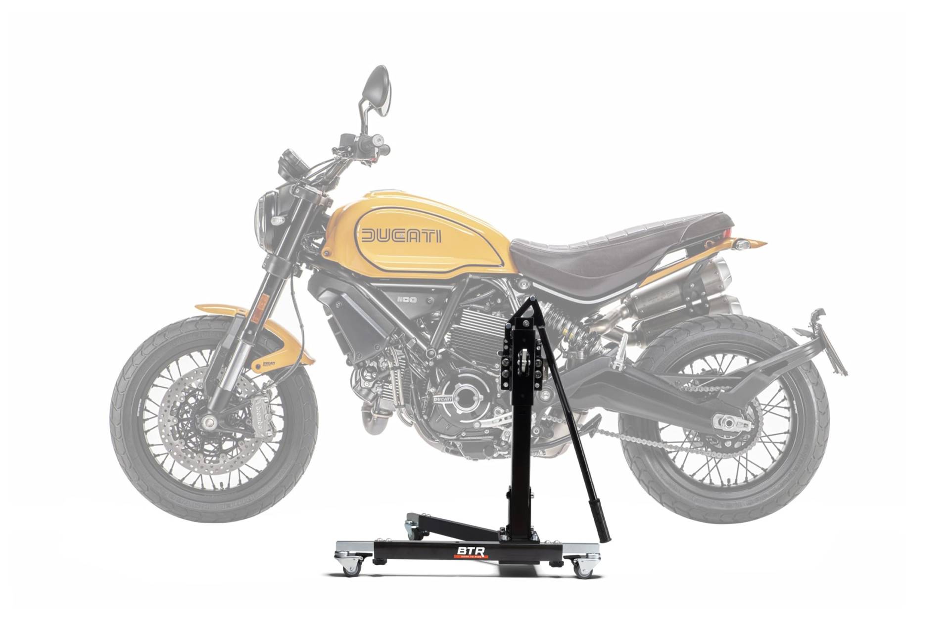 Zentralständer EVOLIFT® für Ducati Scrambler 1100 Tribute Pro 22- Black Ops Edition (Grundfarbe: Schwarz) von BTR Born to Ride