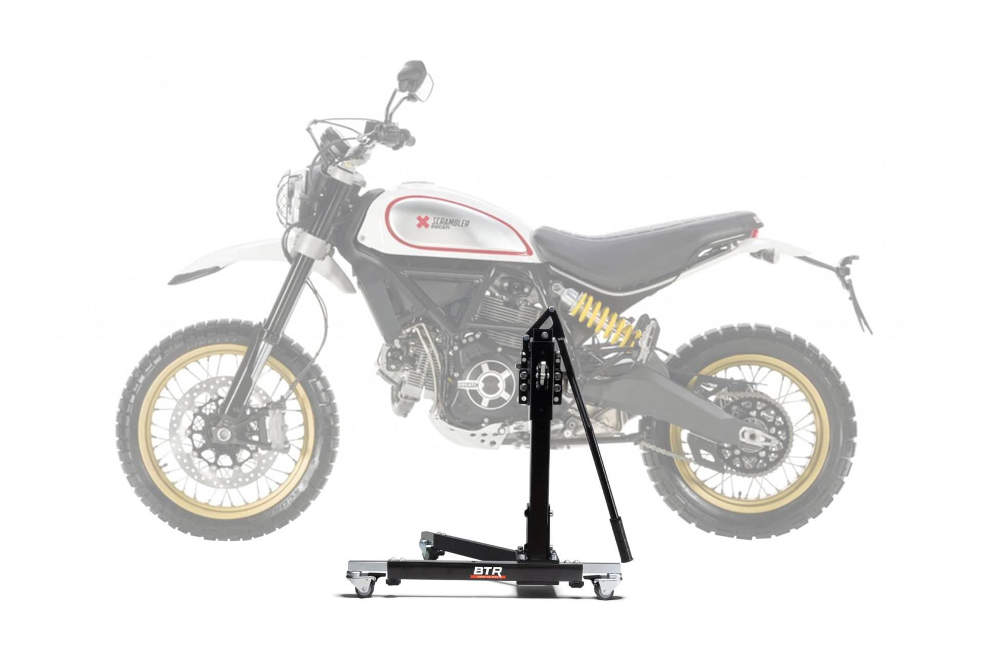 Zentralständer EVOLIFT® für Ducati Scrambler Desert Sled 17- Black Ops Edition (Grundfarbe: Schwarz) von BTR Born to Ride