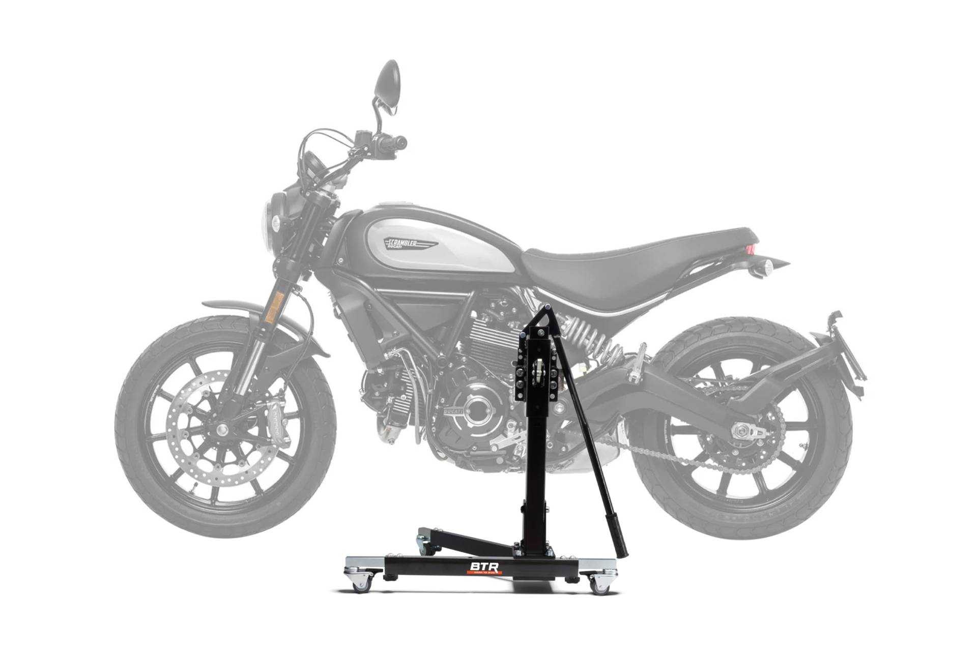 Zentralständer EVOLIFT® für Ducati Scrambler Icon 15- Black Ops Edition (Grundfarbe: Schwarz) von BTR Born to Ride