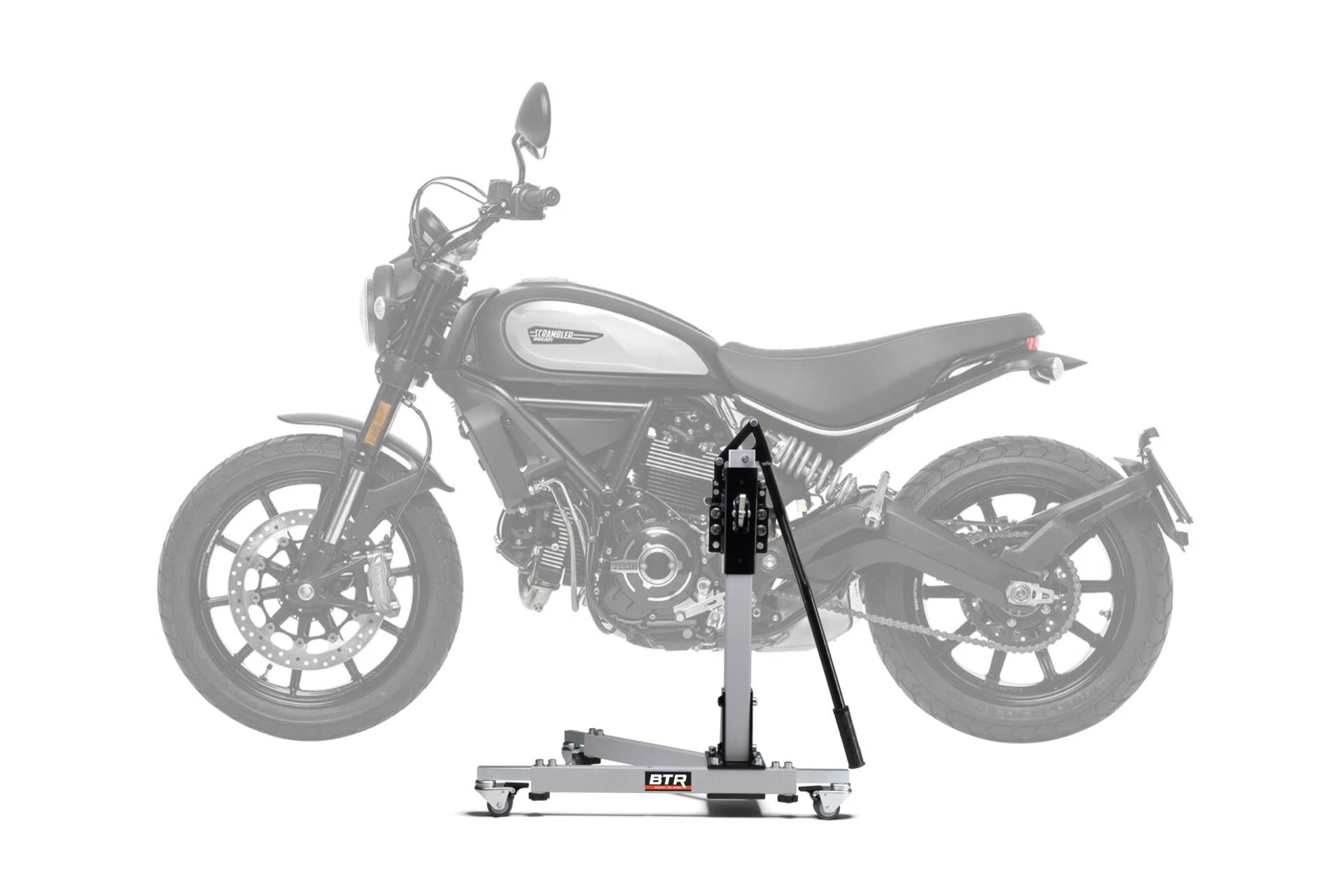 Zentralständer EVOLIFT® für Ducati Scrambler Icon 15- Shadow Edition (Grundfarbe: Grau) von BTR Born to Ride