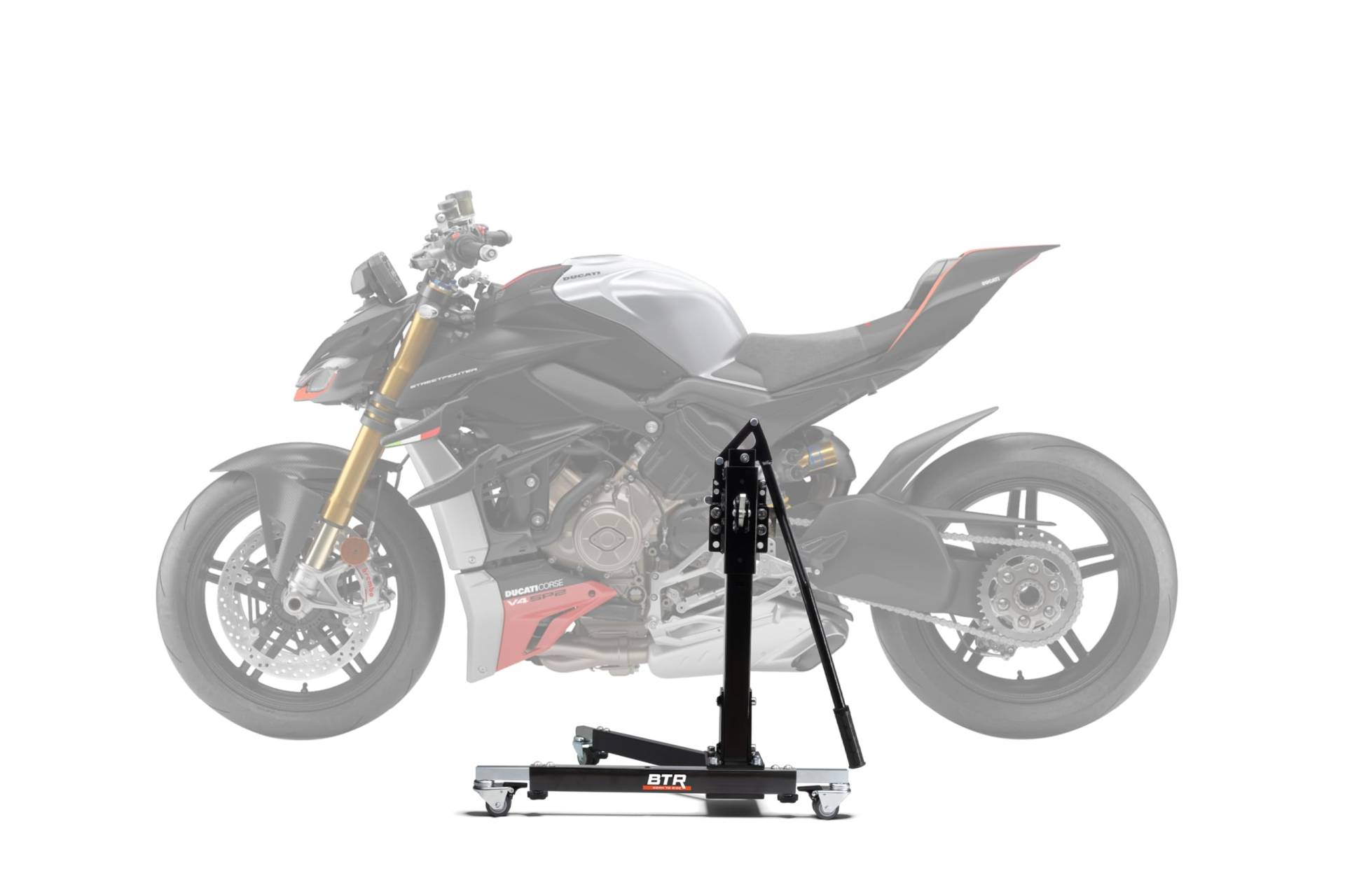 Zentralständer EVOLIFT® für Ducati Streetfighter V4 SP2 23- Black Ops Edition (Grundfarbe: Schwarz) von BTR Born to Ride