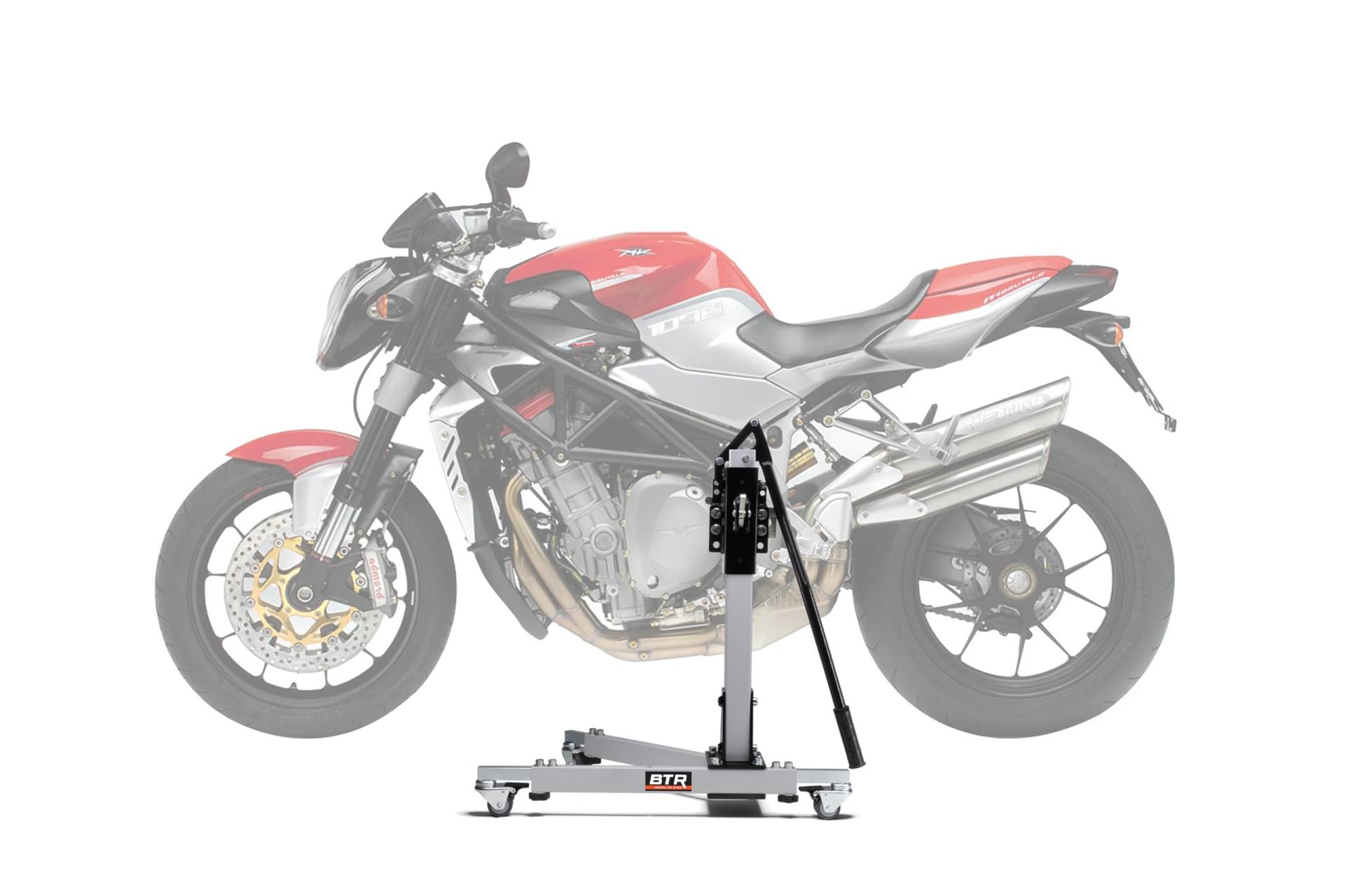 Zentralständer EVOLIFT® für MV Agusta Brutale 1078 RR 09 Shadow Edition (Grundfarbe: Grau) von BTR Born to Ride