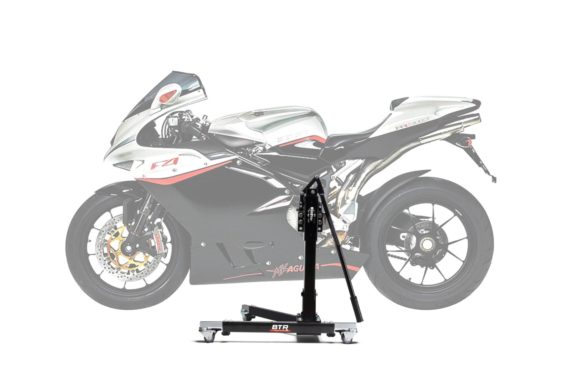 Zentralständer EVOLIFT® für MV Agusta F4 1078 R/RR 312 07-09 Black Ops Edition (Grundfarbe: Schwarz) von BTR Born to Ride