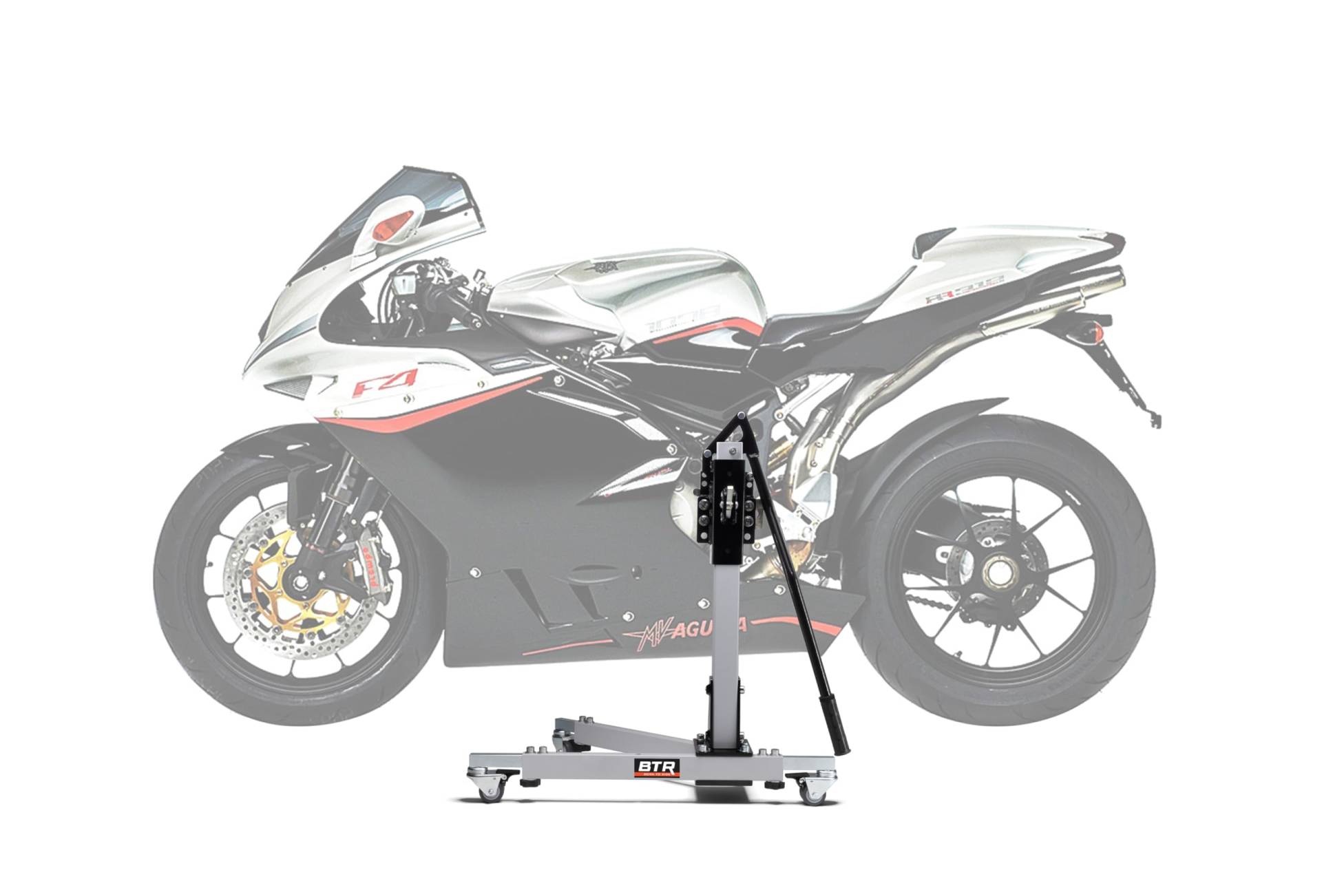 Zentralständer EVOLIFT® für MV Agusta F4 1078 R/RR 312 07-09 Shadow Edition (Grundfarbe: Grau) von BTR Born to Ride