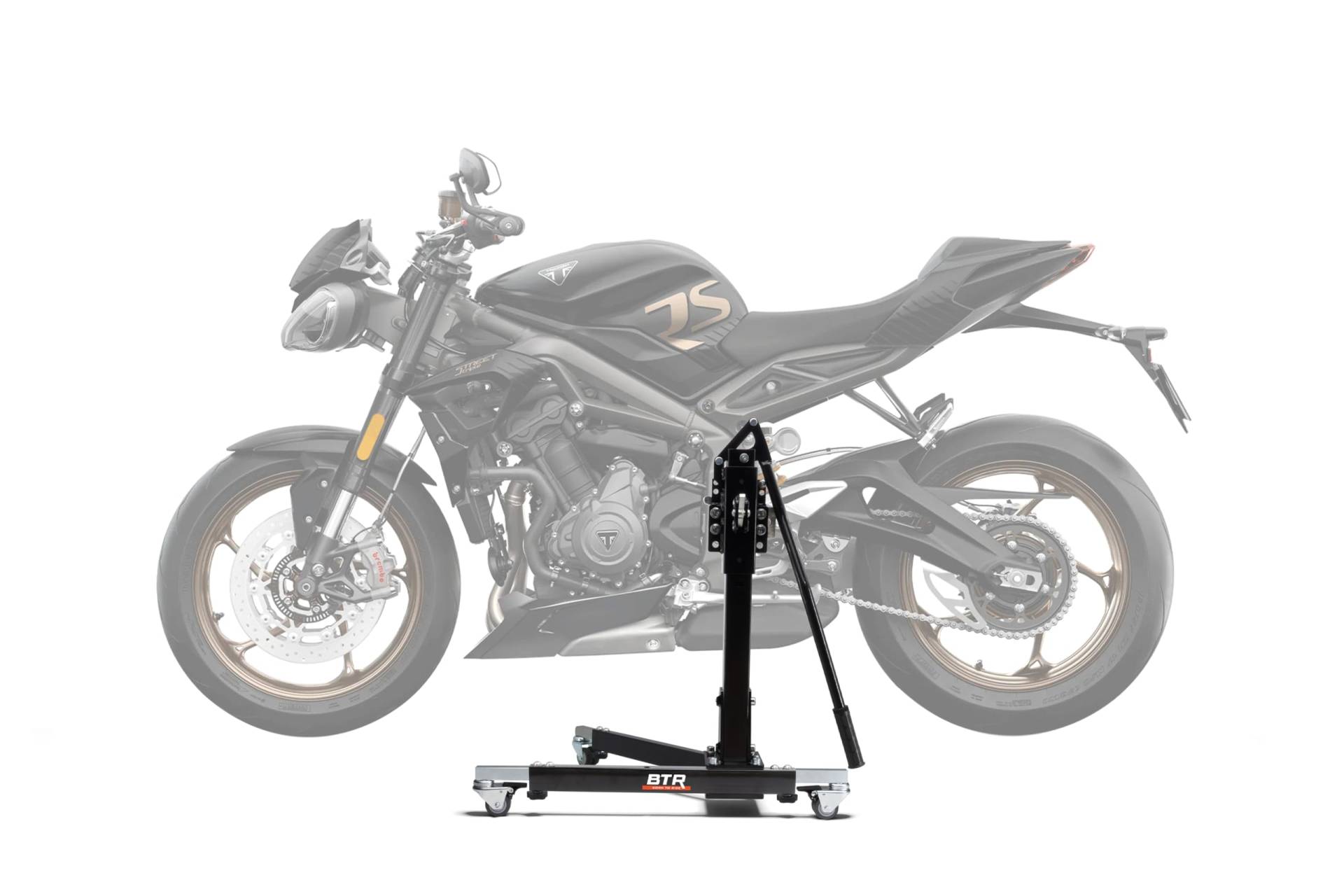 Zentralständer EVOLIFT® für Triumph Street Triple/R 07-17 Black Ops Edition (Grundfarbe: Schwarz) von BTR Born to Ride