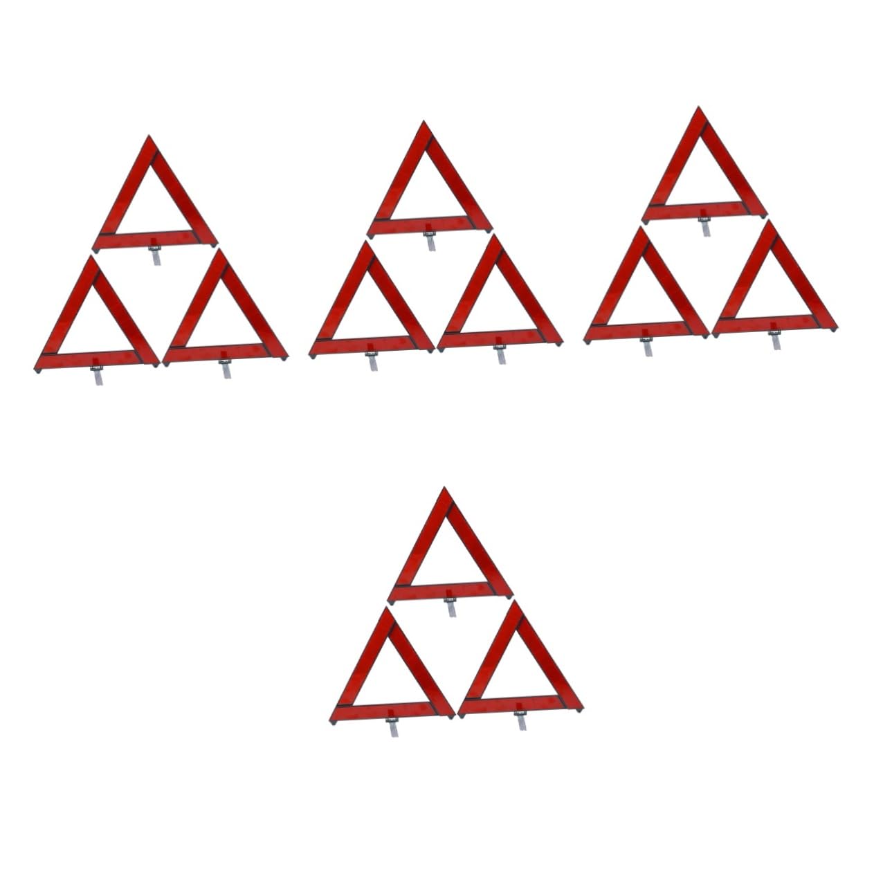 Dreieck-Warnrahmen, Automobil-Notfall-Dreieck, Straßen-Dreieck-Rahmen (30,00 x 30,00 x 1,00 cm x 4 Stück) von BTYQKZVPM