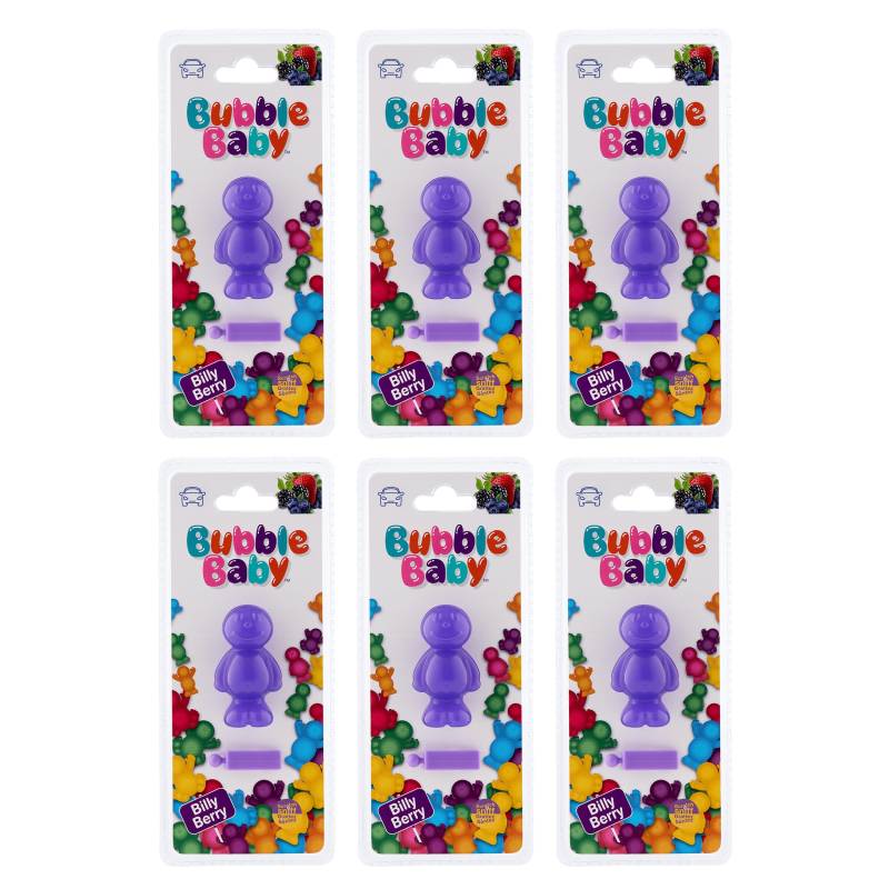 BUBBLEBABY 3D-Lufterfrischer/Clip für Autolüftungsöffnungen mit Beerenduft (6er-Pack) von BUBBLEBABY