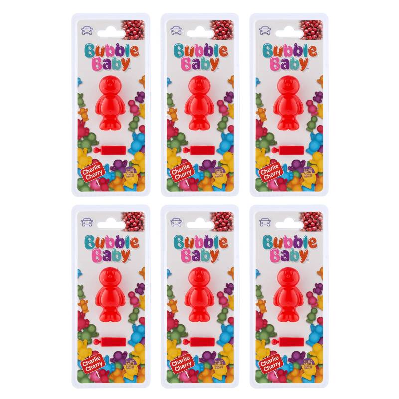 BUBBLEBABY Auto-Lufterfrischer mit 3D-Belüftungsöffnung/Clip und Kirschduft (6er-Pack) von BUBBLEBABY