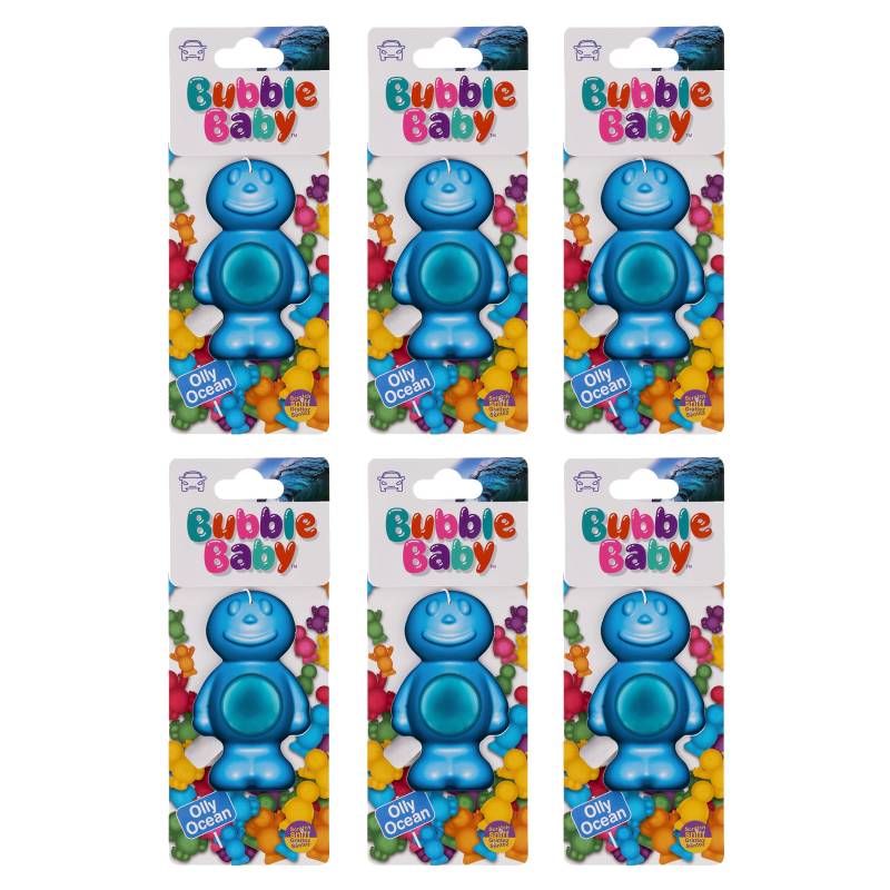 BUBBLEBABY Auto-Lufterfrischer und Geruchsbeseitiger, Ocean Spa-Parfüm (6er-Pack) von BUBBLEBABY