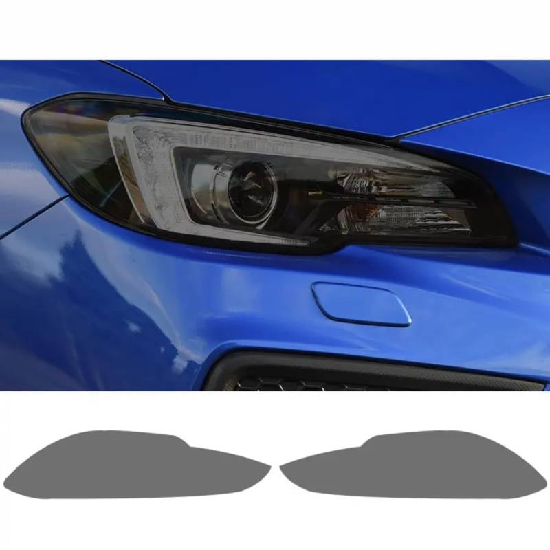 2 Stück Autoscheinwerfer Schutzfolie Frontlicht Transparent Rauchschwarz TPU Aufkleber, Für Subaru WRX VA 2015-2021 STI Zubehör von BUCAODA