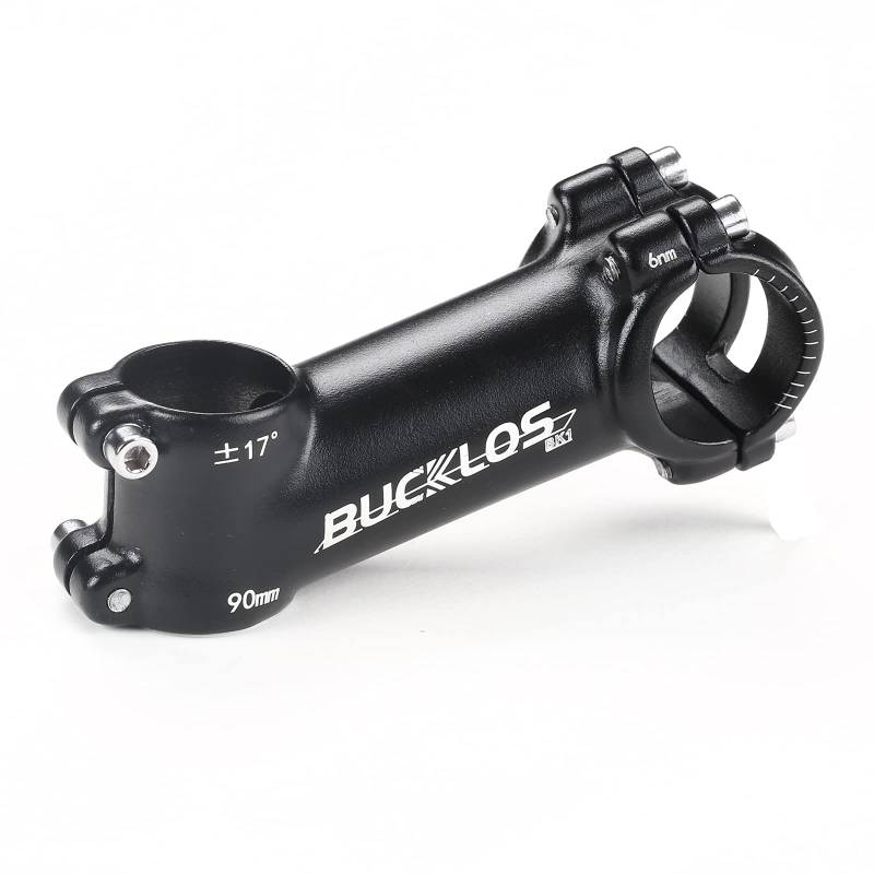 BUCKLOS 31,8 mm MTB-Mountainbike-Vorbau – Rennrad 60 70 80 90 100 mm verstellbare Lenkervorbauten 7 17 22 Grad geeignet für E-Bike/BMX/Faltrad von BUCKLOS