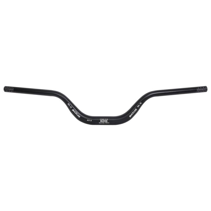 BUCKLOS Mountainbike-Lenker 31,8 mm – 30/50/90 mm Rise MTB Aluminiumlegierung Lenker – 720/780 mm extra lange Fahrrad-Riser-Lenker für E-Bike, Klapprad, Downhill-Rennen. von BUCKLOS