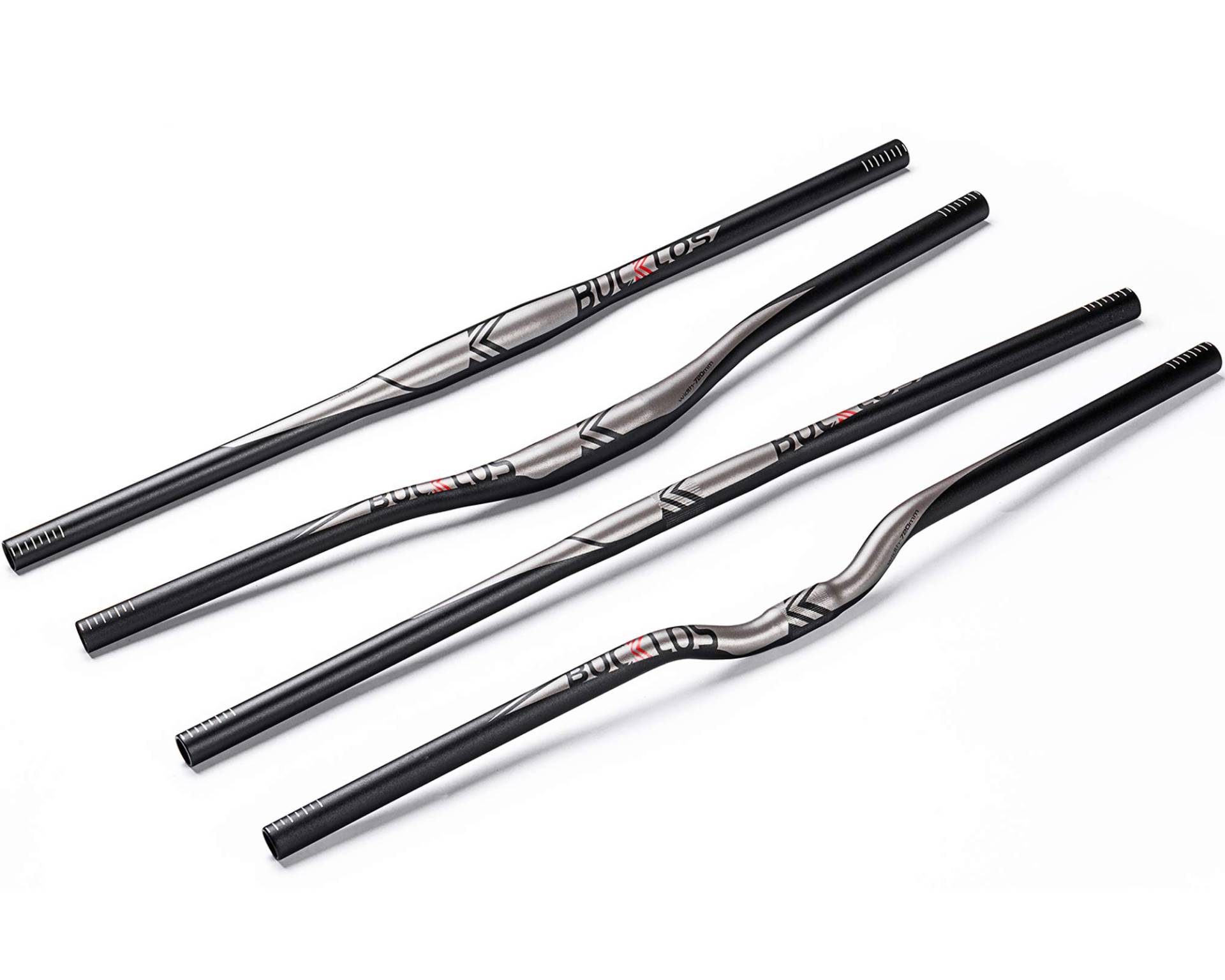 BUCKLOS 【US-Lager】 25,4/31,8 mm Lenker Flach/Riser Bar Mountainbike-Lenker, Aluminiumlegierung, MTB-Lenker 660/720/780 mm, Premium Matter Mount Bikes Fahrrad-Lenker. von BUCKLOS