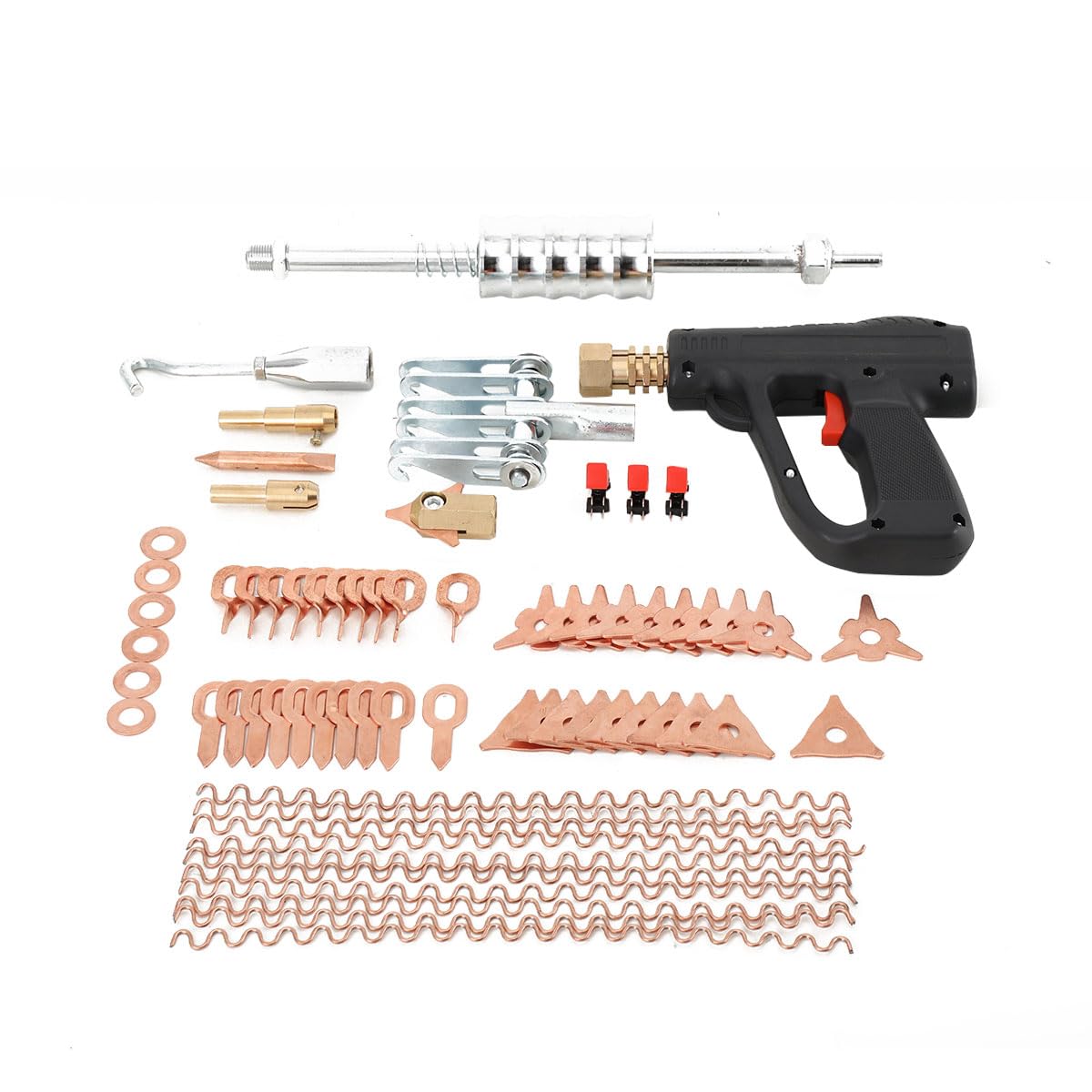 BUCSDG 66pcs Auto Dellen Reparatur Set, Schnell Zu Reparieren, Heimwerker zum Ausbessern mit lackfreien Dellen, Ausbeulwerkzeug für Auto WerkzeugFahrzeug Dellen von BUCSDG