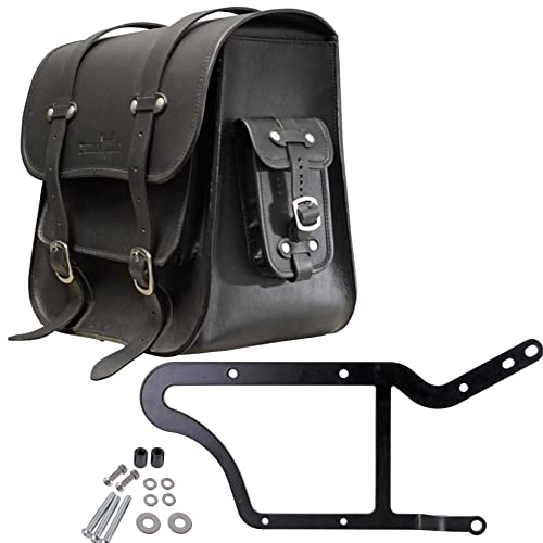 BUFFALO BAG Satteltasche Frisco 36 Liter + Rahmenhalterung fest Softail Modelle (Bj. 2018-2021) & Cruiser (2022-) Harley Davidson Links- Nicht passend für Softail Deluxe von BUFFALO BAG