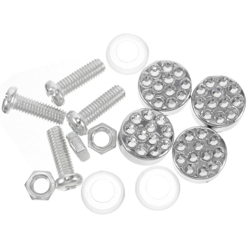 BUGUUYO 1 Satz Nummernschildrahmen Schrauben Stift Reparatur Sitz Bluter Clips Planke Anstieg Bremse Müll Schutz Bausatz Motorhaube Leistung Kratzen Verschluss Auto Silver Metall von BUGUUYO