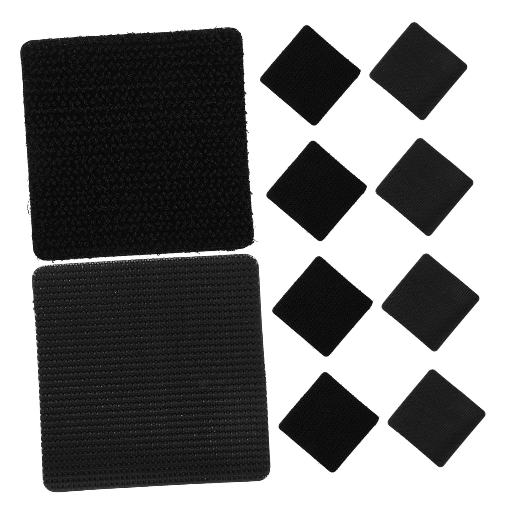 BUGUUYO 10 Sätze Fußpolster Mit Mattenaufkleber Schlaufenbandkleber Klettband Für Automatten Teppichaufkleber Für Holzböden Klettband Fürs Auto Black Nylon-schmelzklebstoff von BUGUUYO