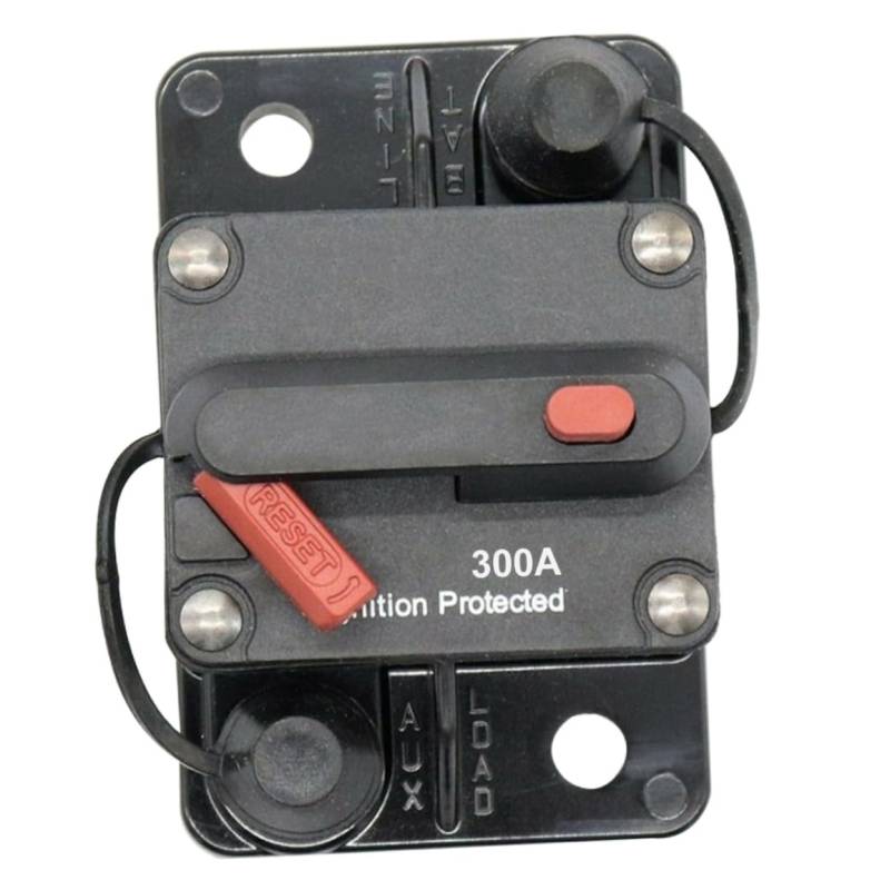 BUGUUYO 12V~36V Auto Reset Leistungsschalter Für Fahrzeuge Lkw RV Und Marine 300A Wasserdichter Sicherungsautomaten Für Manuelle Wiederherstellung Von Stromkreisen von BUGUUYO