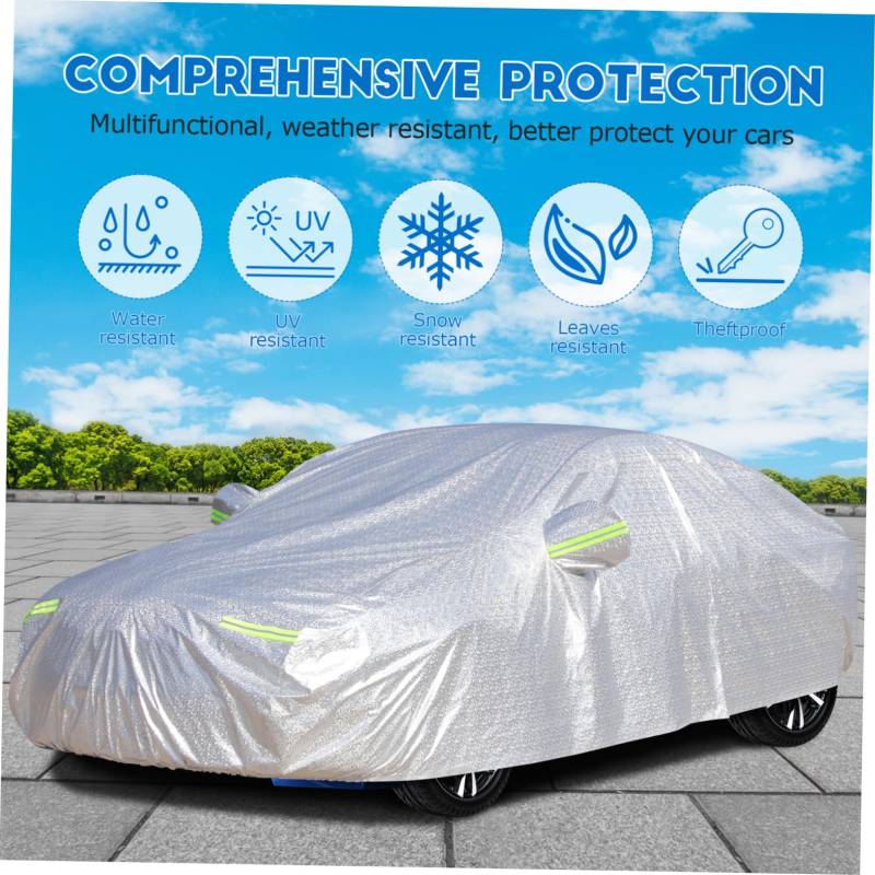 BUGUUYO 1Stk Regenfeste Autojacke Fließheck Zubehör Autoabdeckung volle Autoabdeckung SUV Abs wintercover autoschutz Indoor-Outdoor-Autoabdeckung Autoabdeckung für den Außenbereich Fussel von BUGUUYO