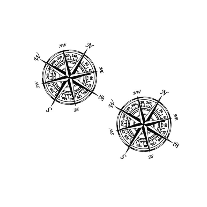 BUGUUYO 2 STK Kompass Auto Aufkleber Fahrradaufkleber Scream-autozubehör Mini-zubehörauto Autozubehör Innenraum Getränkehalter Im Auto Autoaufkleber Automobil Das Haustier Black von BUGUUYO