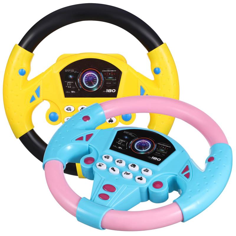 BUGUUYO 2 Stk Lenkradsimulator Spielzeugautos Kinderwagen Spielzeuglenkrad Für Auto Treiber Lenkrad Für Kinderlenkrad Für Auto Rücksitz Lenkung Spielzeugrad Fahren Plastik von BUGUUYO