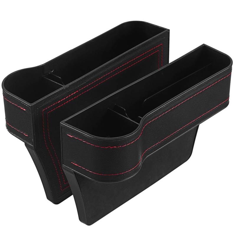 BUGUUYO 2 Stk. Aufbewahrungsbox für Autositze seat gap plug car seat storage box Auto Handy Halterung Aufhänger Netz Tür Rissfüller für Autositze Autoeinsätze zwischen den Sitzen ABS-Leder von BUGUUYO