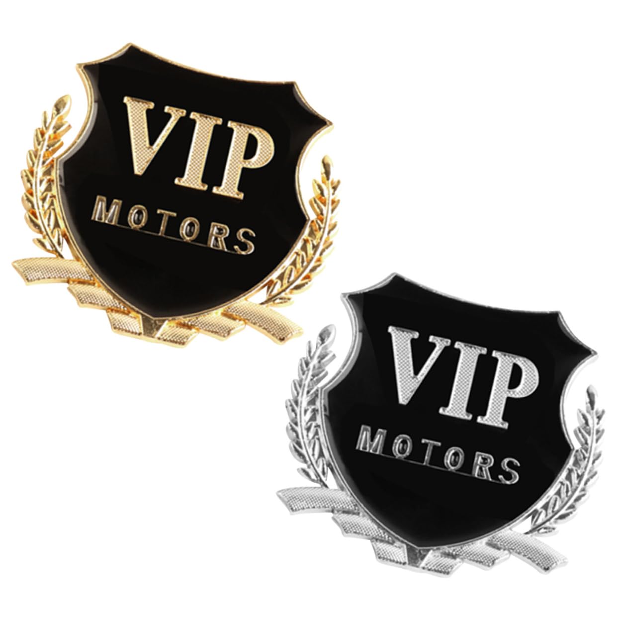 BUGUUYO 2 Stück Metall VIP Seitenetikett 3D Auto Abzeichen Aufkleber Karosserie Aufkleber Auto Aufkleber Karosserie Auto Aufkleber Auto Fenster Logo Aufkleber Auto Abzeichen von BUGUUYO