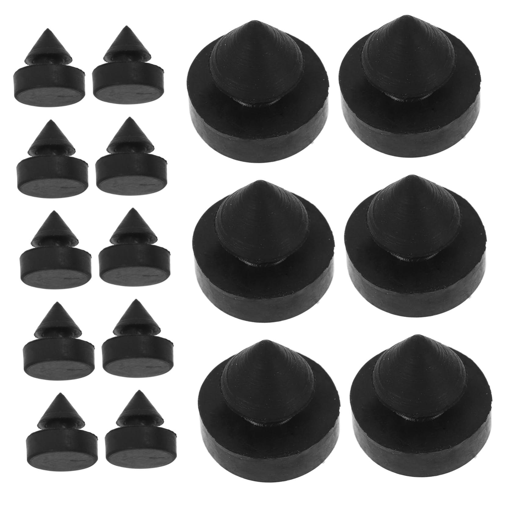 BUGUUYO 20 Stück Anti Kollisions Stoßdämpfer Gummi Türstopper Federtürstopper Gummi Türstopper Keil Tür Offen Halten Metallrahmen Türschalldämpfer Türstopper Sicherheitstürhalter Schwarz von BUGUUYO