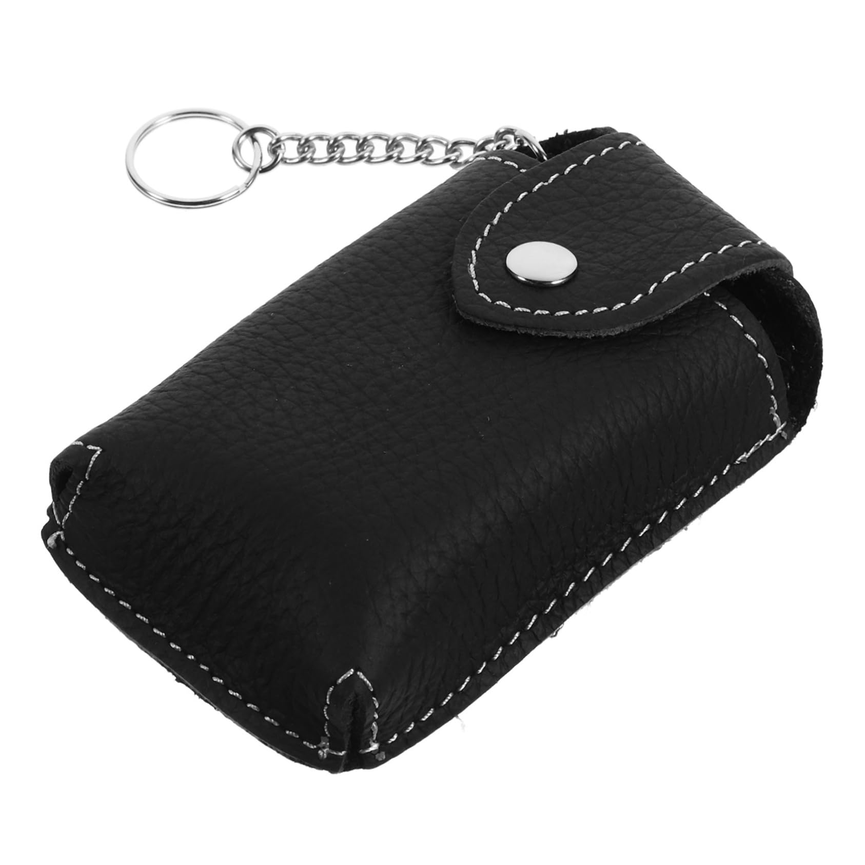 BUGUUYO 2St Tasche für Autoschlüssel Schlüsselanhänger Schlüsseletui für Auto Bouch autoschlüssel Tasche autoschlüssel etui Schlüsselhüllen für Autoschlüssel Fob-Halter Echtes Leder Black von BUGUUYO