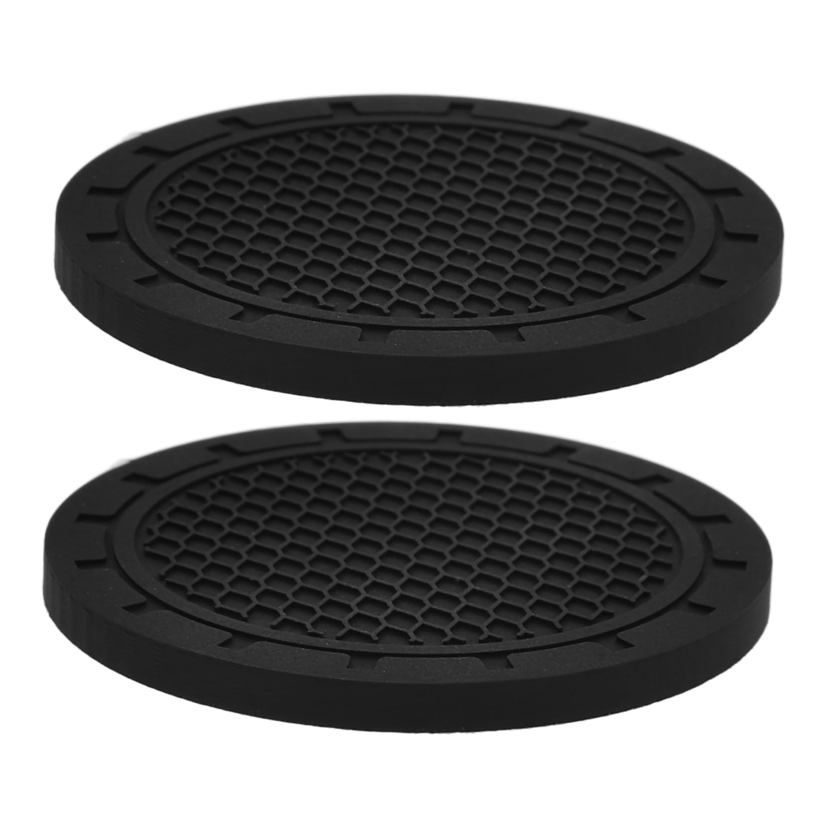 BUGUUYO 2st Auto Wasserachterbahn Auto Cup Untersetzer Auto Wasserbecher Pad Untersetzer Für Fahrzeuge Untersetzer Für Getränke Im Auto Wasserbecherauflage Auto Cup Pad Black PVC von BUGUUYO