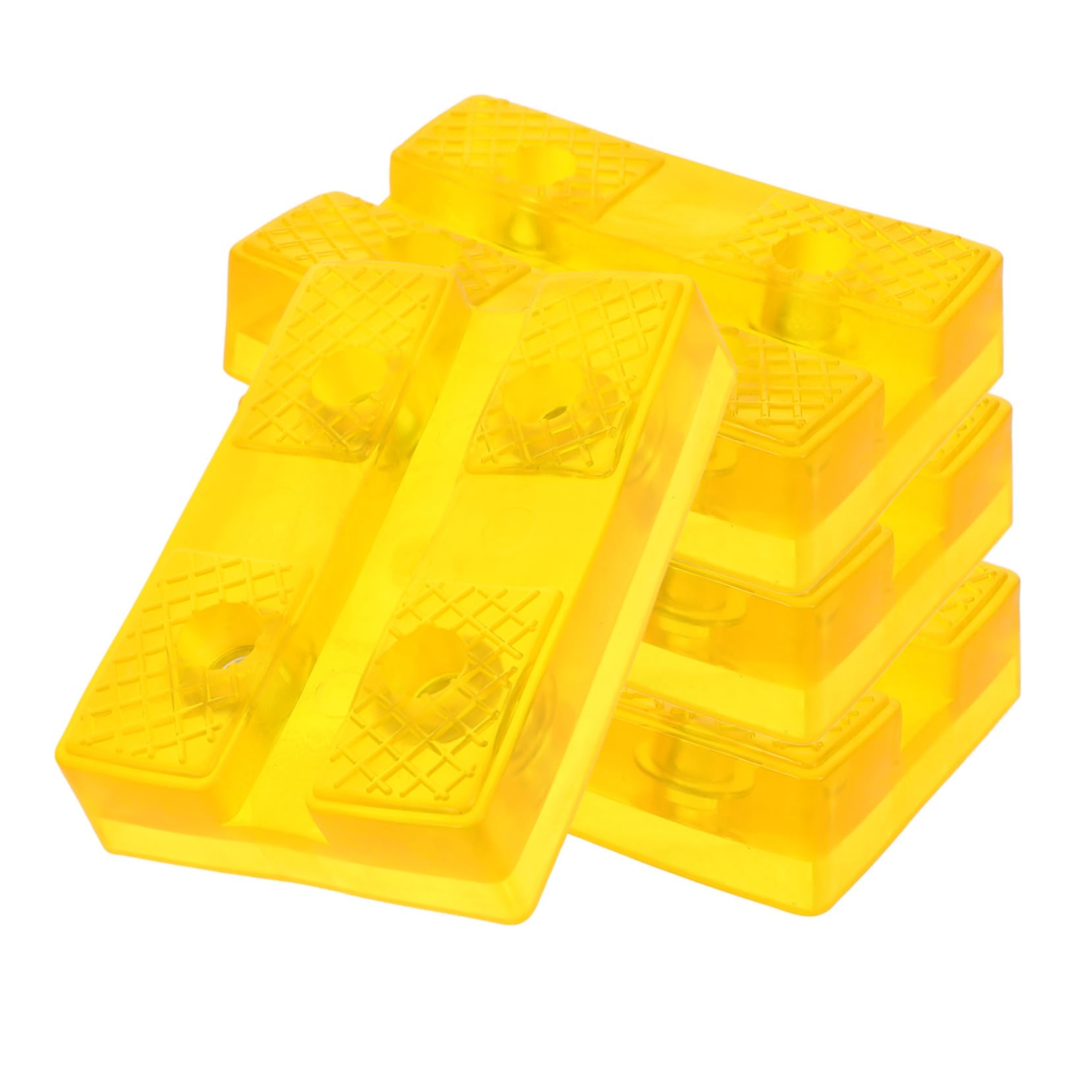 BUGUUYO 4 Stück Gummimatte Wohnmobil Jack Pads Wagenheberauflagen für Wagenheber Hebebühne Zubehör Hebebühne Gummipad Unterlage für Wagenheber Gummi-Wagenheberpolster für Wohnmobile Yellow von BUGUUYO