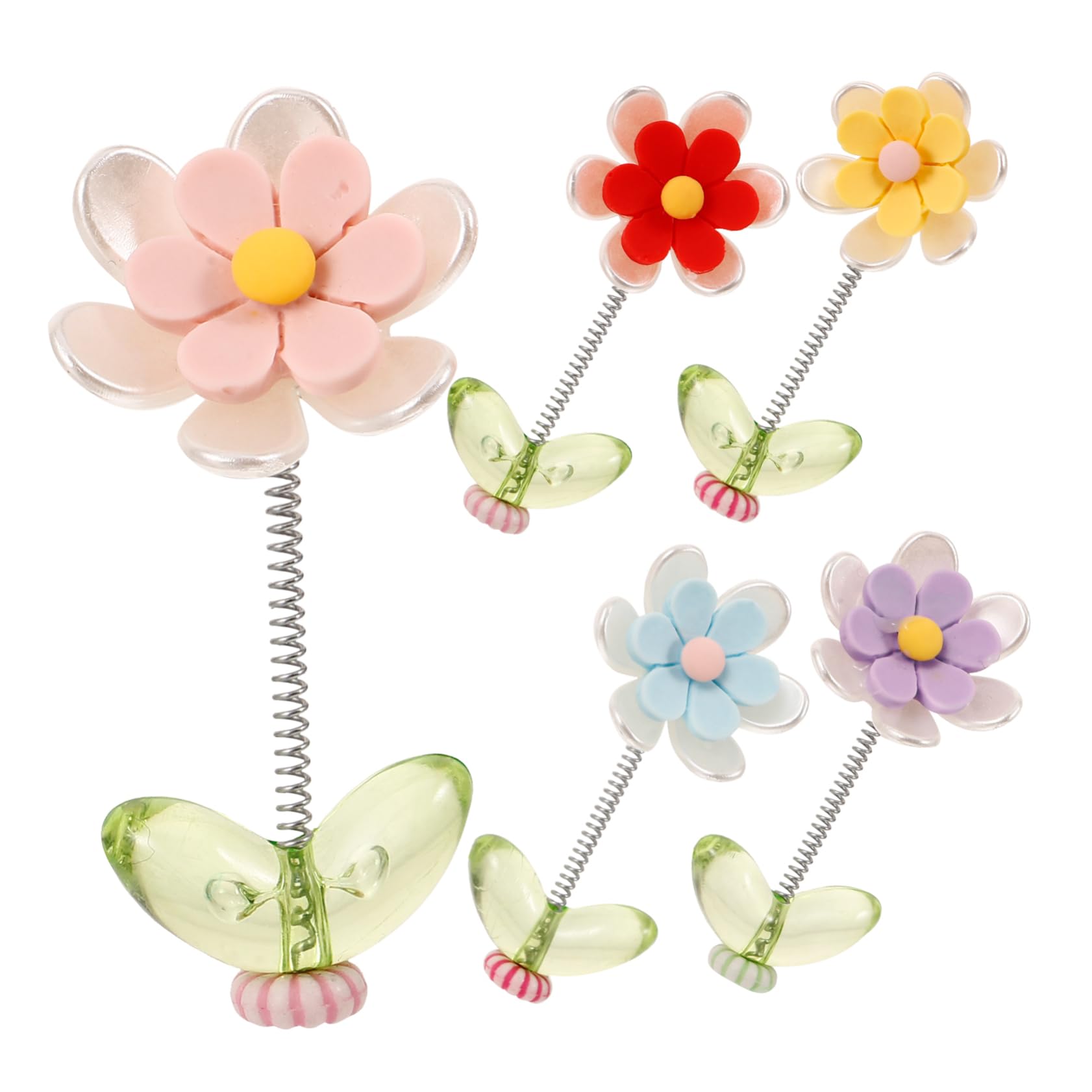 BUGUUYO 5 Stück Auto-Frühlingsdekorationen plastikblumen deko car dashboard decoration Mini-Sonnenblumen-Ornament autoinnenraumverzierungen Blumenfigur aus Kunststoff Bürodekoration von BUGUUYO