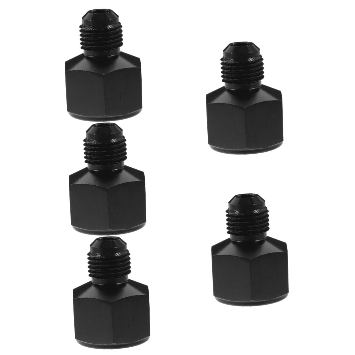 BUGUUYO 5st Auto-modifikationsstecker 10an Auf 6an Adapter Autozubehör Gewindereduzierender Schlauchadapter Fackelreduzierer Flare-passform Reduzierschlauchadapter Black Aluminium von BUGUUYO