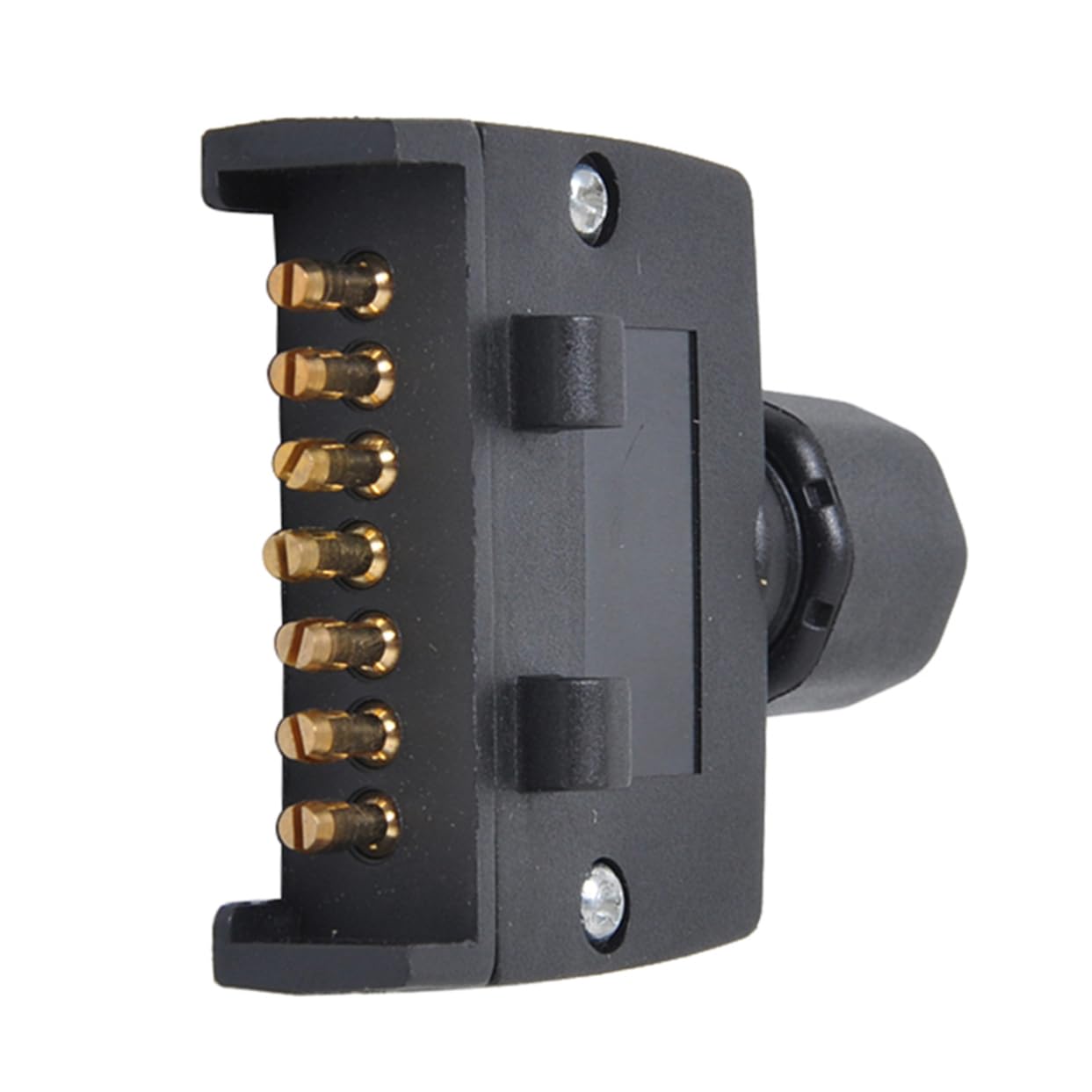 BUGUUYO 7-polige Anhängersteckdose flachverbinder anhänger Steckdose Australian Plug Trailer Socket swor -Way Connector stoßverbinder Flache Anhängersteckdose 7-Wege-Anhängeradapter Black von BUGUUYO