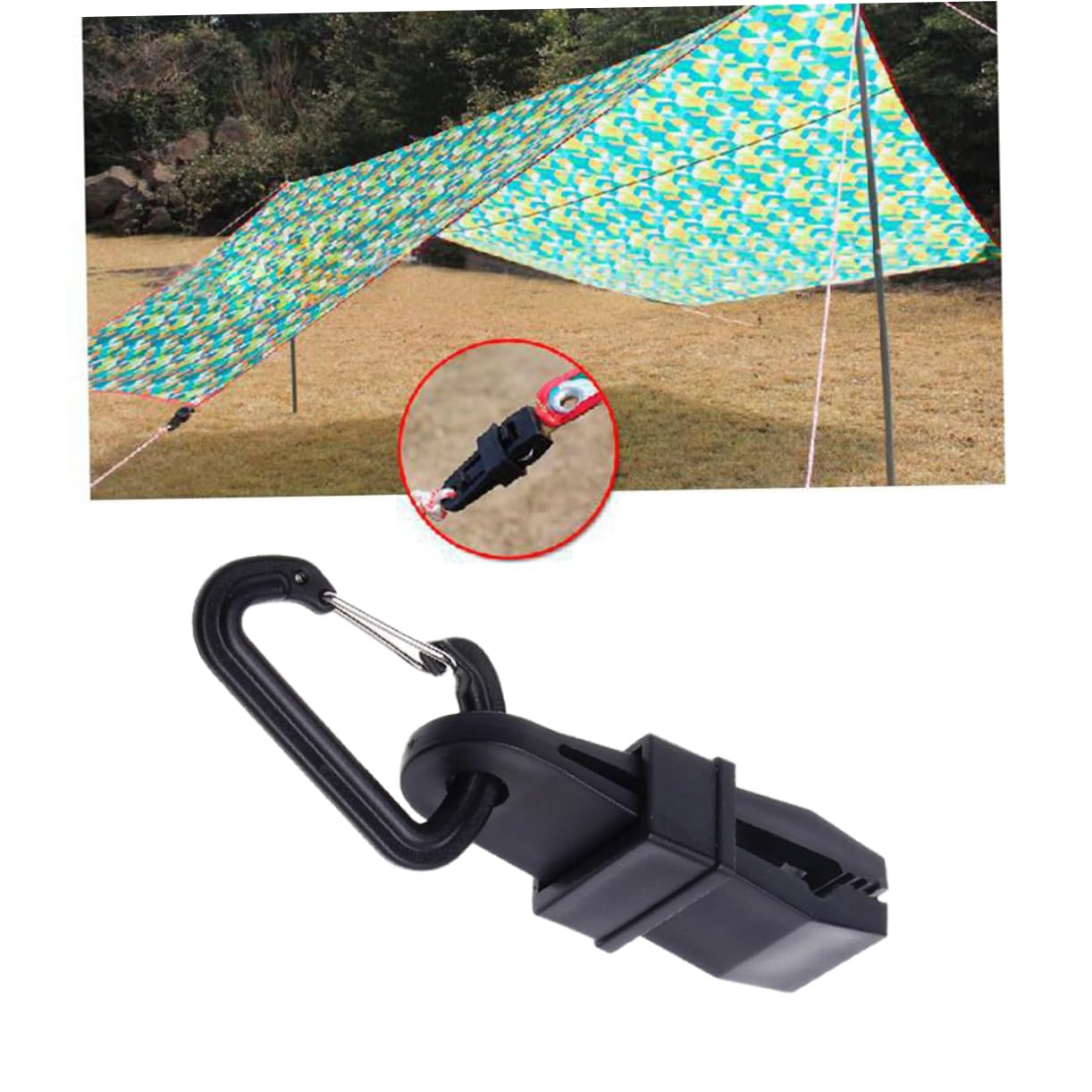 BUGUUYO 8 Stücke Wandern Cord Runner Schwarz Seil Verschluss Camping Cord Verschluss von BUGUUYO