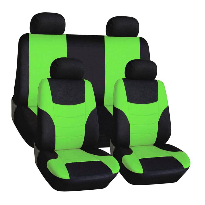 BUGUUYO 8St Sitzbezüge Autositzbezug Autositzkissen Auto sitzauflage sitzbezug Auto autositzschoner Auto Sitzbezug Set schutzbezug autositz Geteilte Bankabdeckung Light Green von BUGUUYO