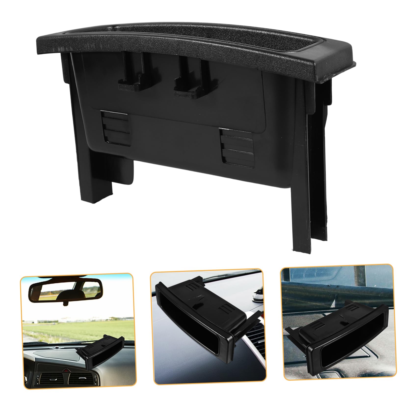 BUGUUYO Ablagefach Sitz Booster USB Tablett Kfz Mittelkonsole Organizer Auto Aufbewahrungsbox Organizer für die Aufbewahrung von Autos Organizer für Mittelkonsole Abs Black von BUGUUYO