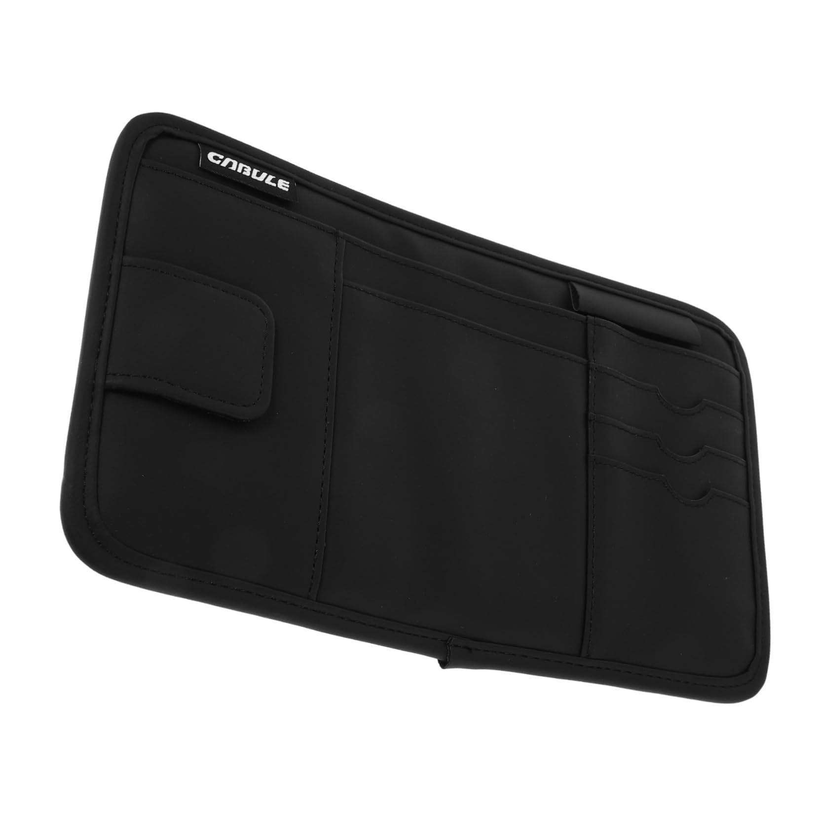 BUGUUYO Aufbewahrungstasche Für Sonnenblende Aufbewahrungstasche Für Karten Aufbewahrungstasche Für Rechnungen Auto Schlüssel Halter Auto-Organizer Autokartenhalter Brillenetui PVC Black von BUGUUYO