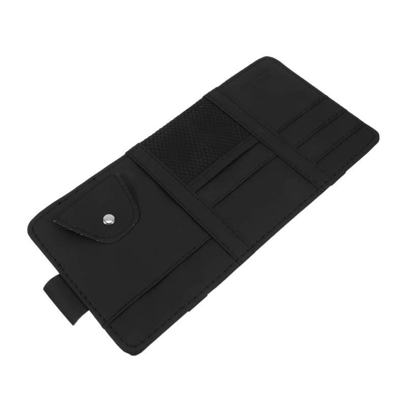 BUGUUYO Auto-Aufbewahrungsclip Behälter Autositz-Organizer Autotelefonhalter Auto Aufbewahrungstasche Auto Innenraum zubehör Autovisier-Kartenhalter Visier-Organizer fürs Auto Pu Black von BUGUUYO