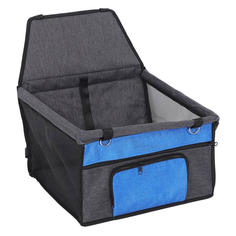 BUGUUYO Auto Haustiermatte Kleiner hundeautositz Auto-Booster für kleine Haustiere Autositz für Hunde Katzen autositz Katzensitzerhöhung Konsolen-Hundeautositz klein Oxford-Stoff Blue von BUGUUYO